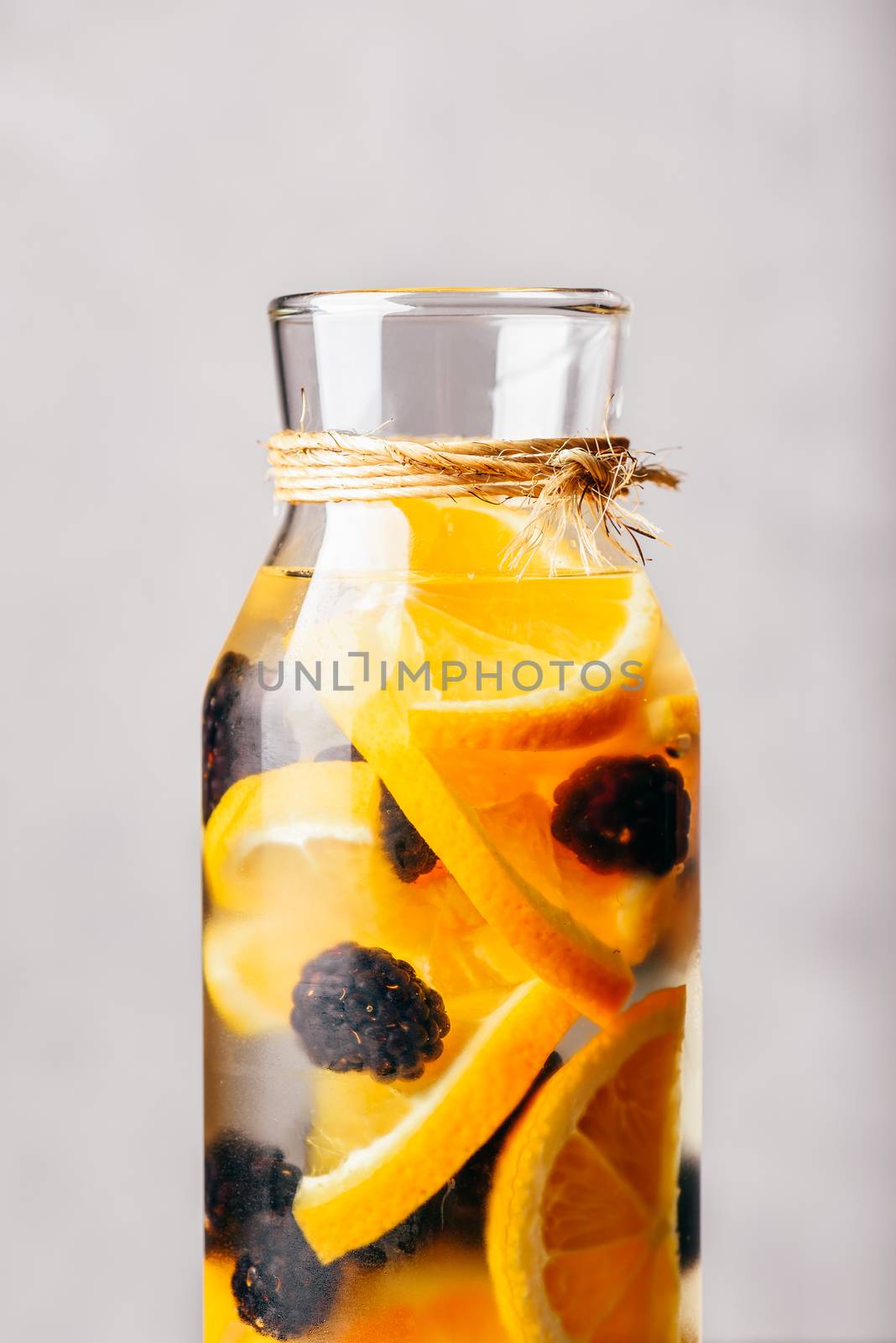 Bottle of Water with Orange and Blackberry. by Seva_blsv