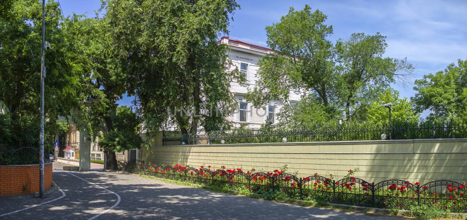 Odessa, Ukraine - 06.14.2019. Consulate of China in Odessa. Historic building in the center of the city near Shevchenko Park