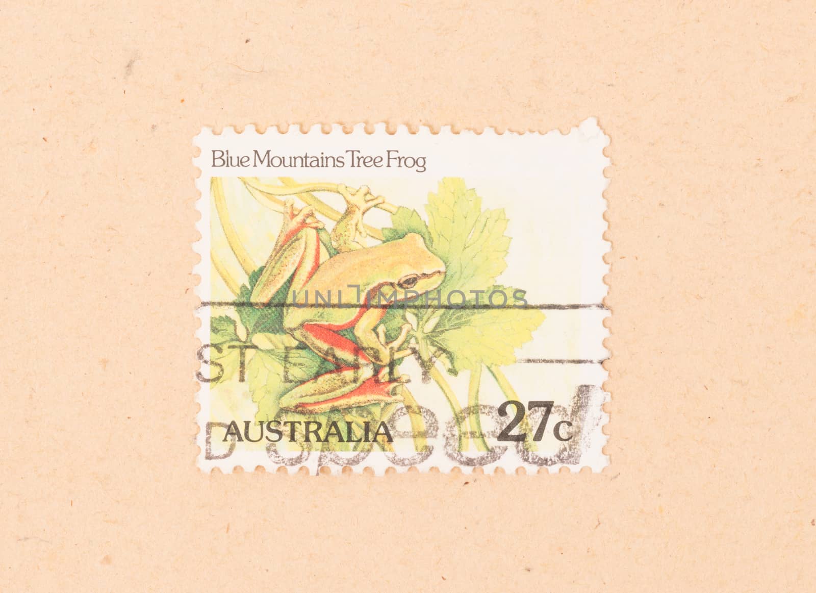 AUSTRALIA - CIRCA 1980: A stamp printed in Australia shows a blu by michaklootwijk