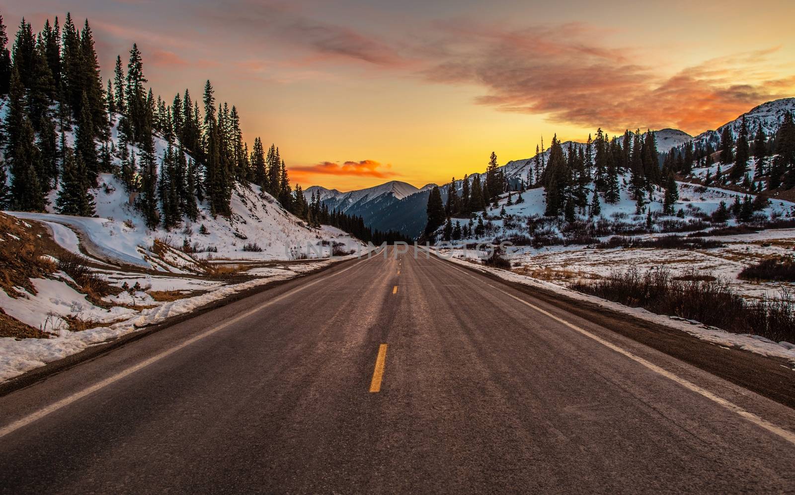 Colorado Mountain Highway 550. Million Dollars Highway. United States of America. Scenic Colorado Mountain Pass