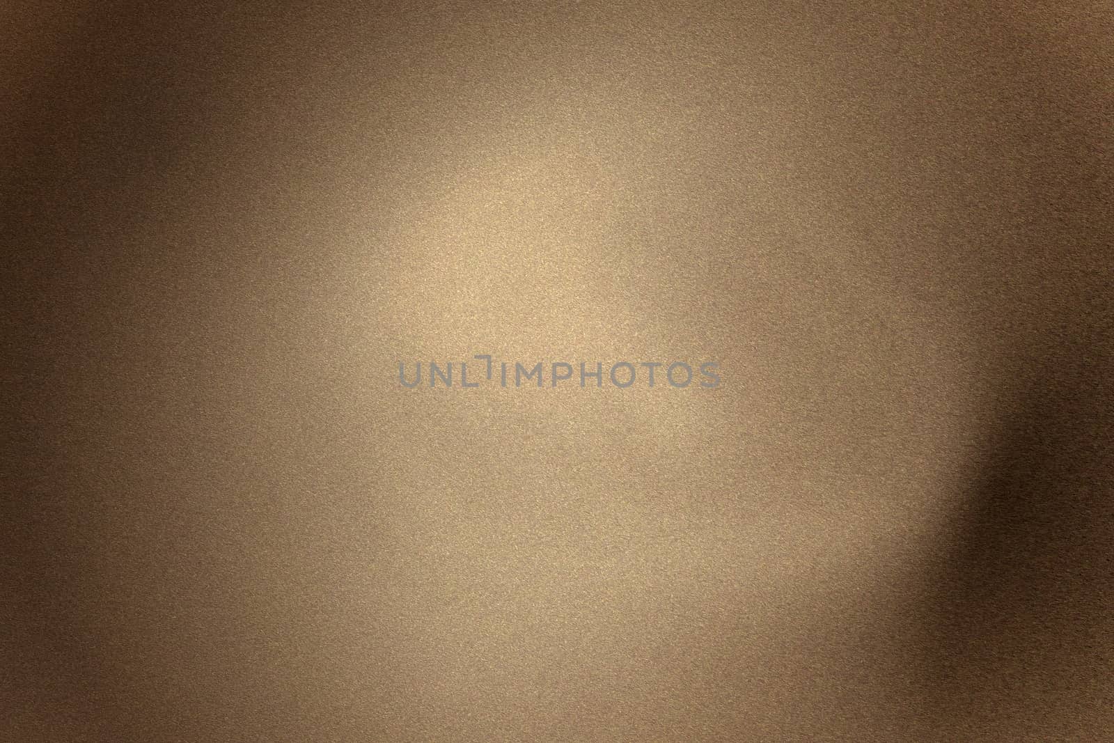 Light shining on brown wave metallic panel in dark room, abstract texture background by mouu007