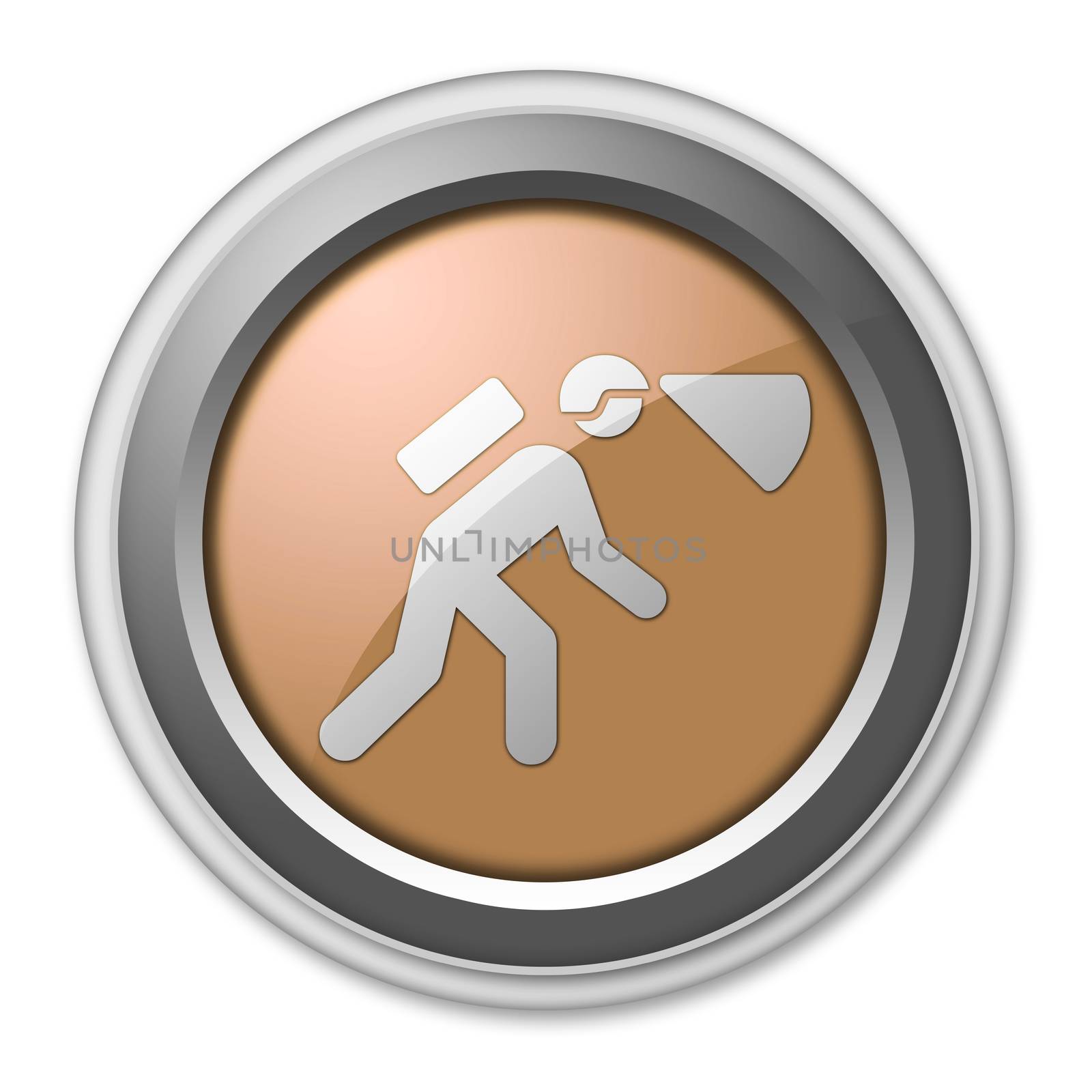 Icon, Button, Pictogram with Spelunking symbol
