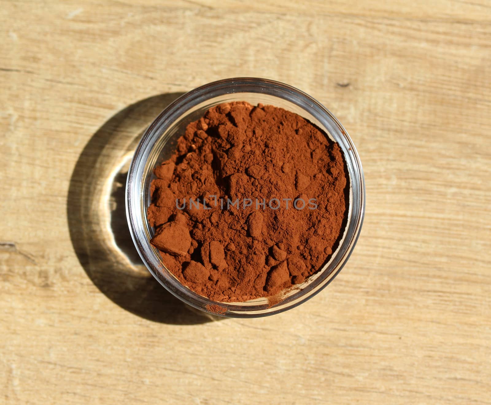 close up of cocoa powder