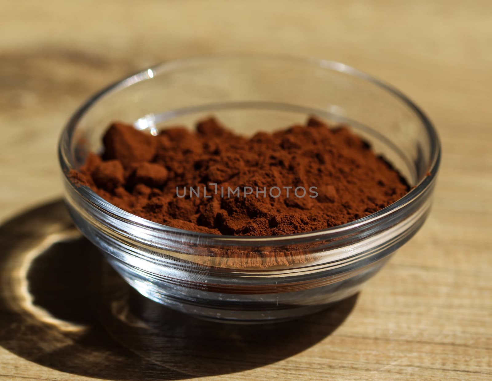 close up of cocoa powder