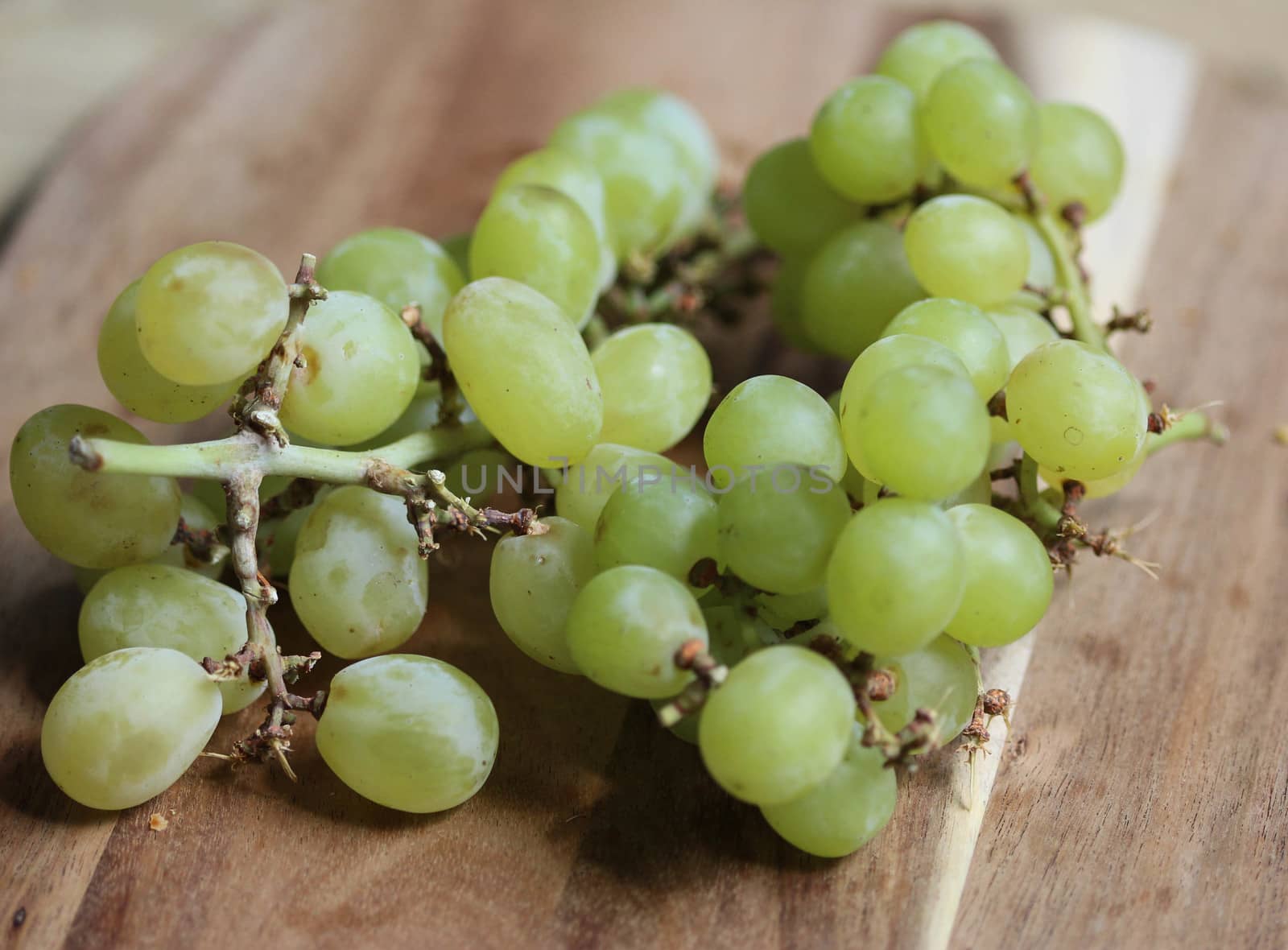 close up of fresh White grapes