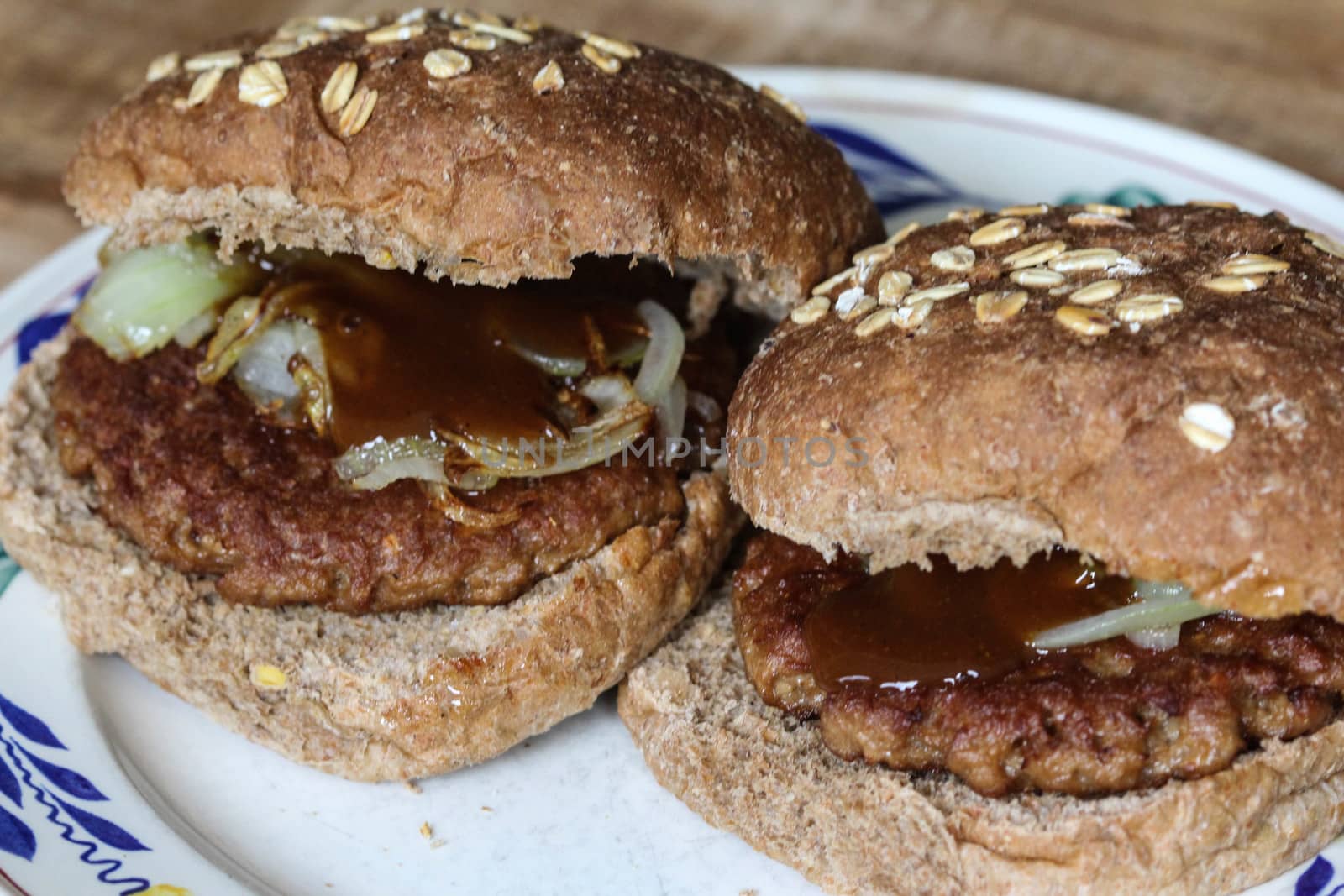 close up of vegetarian soja burger