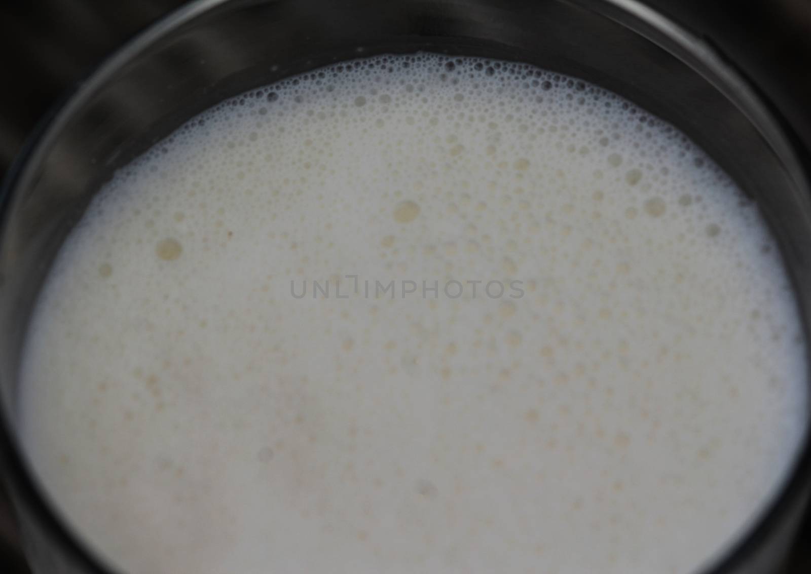 close up of vanilla milkshake