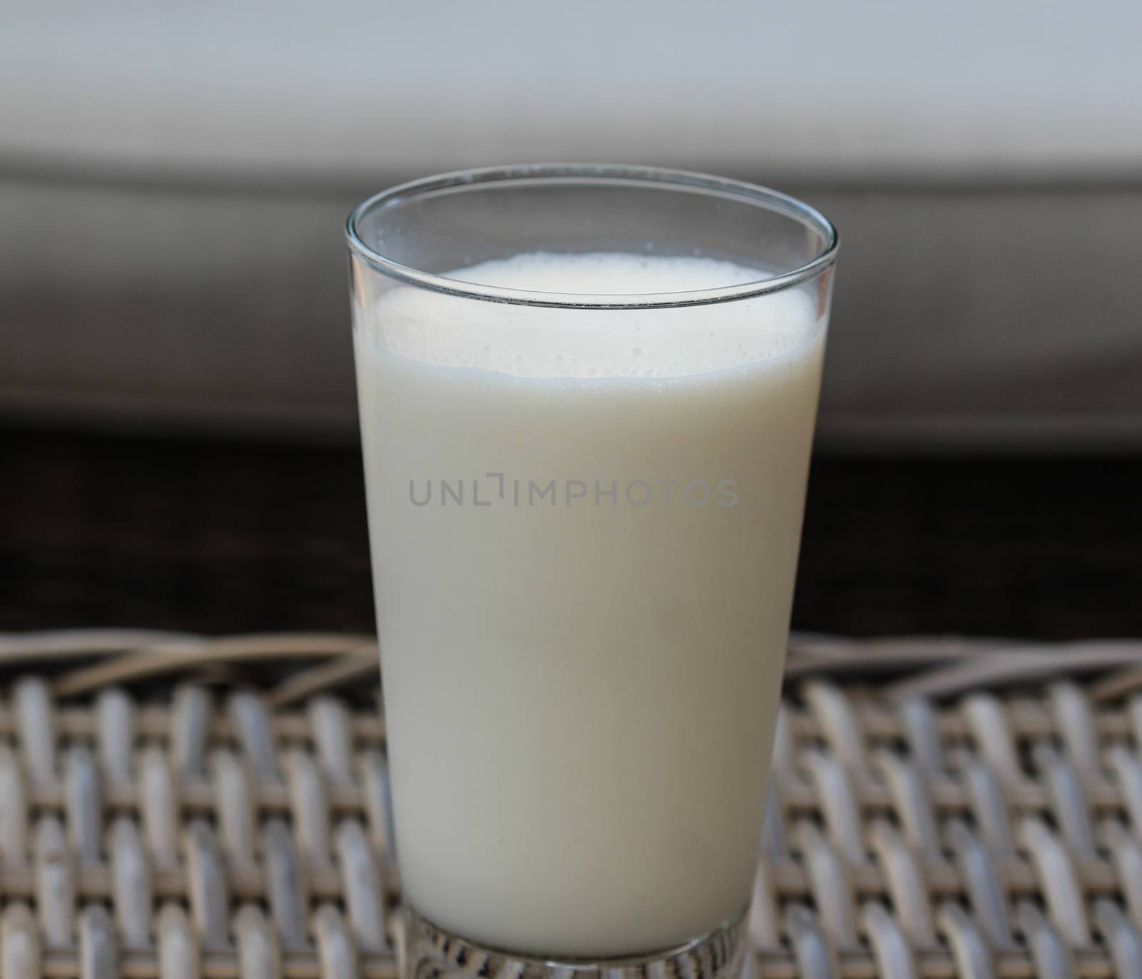 close up of vanilla milkshake