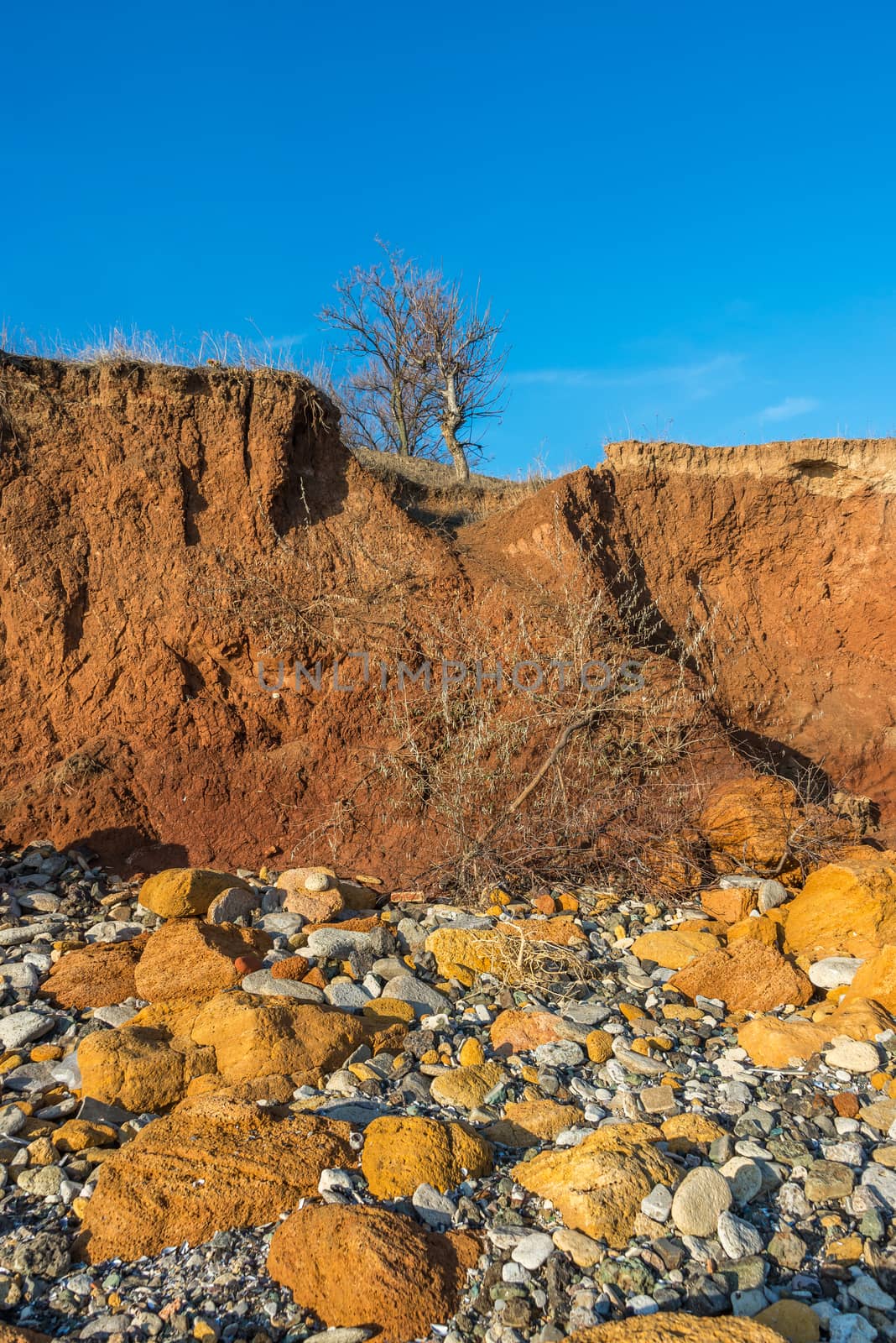 Yellow stones and blue sky by Multipedia