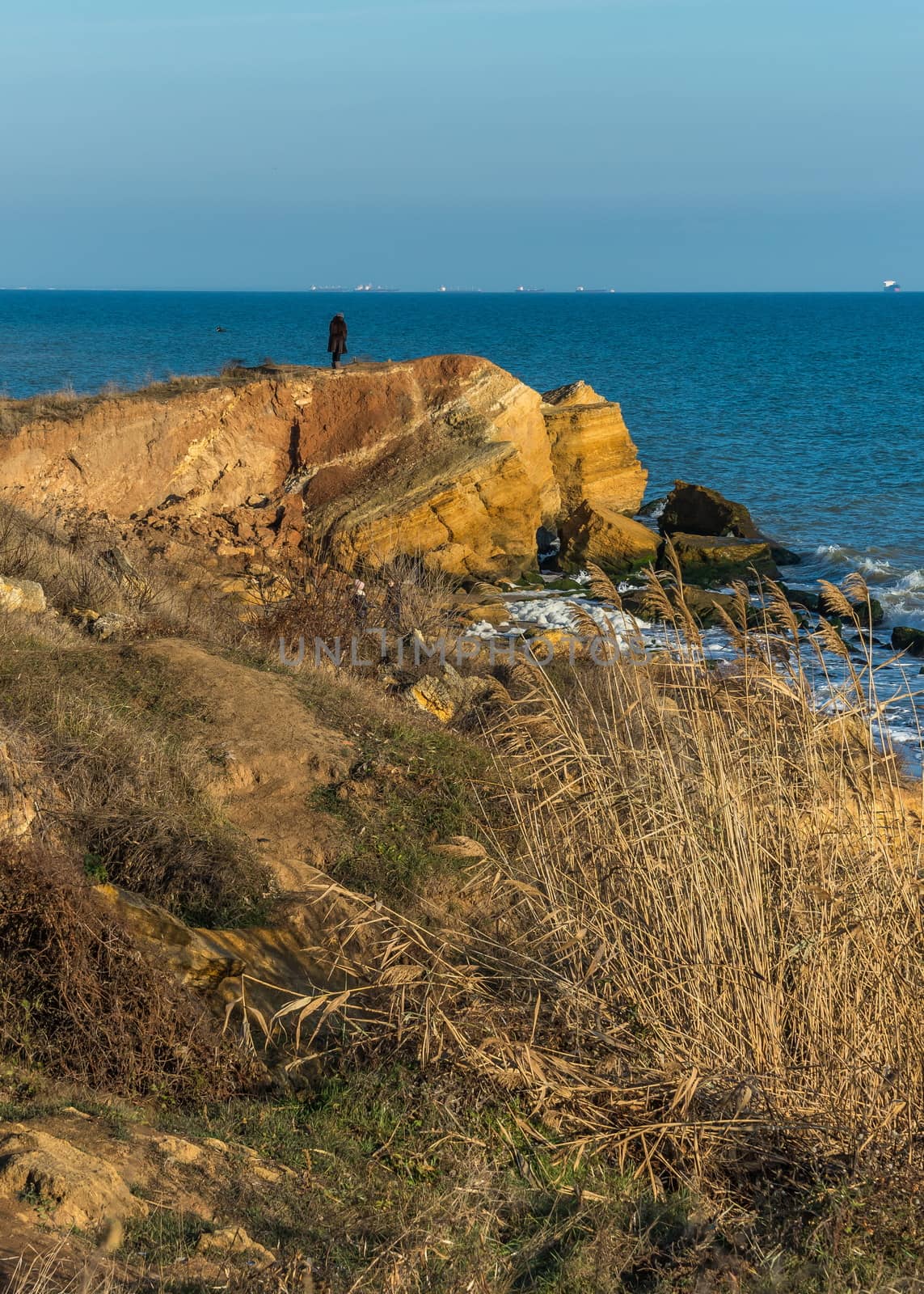 Rock on the edge of the Black Sea by Multipedia