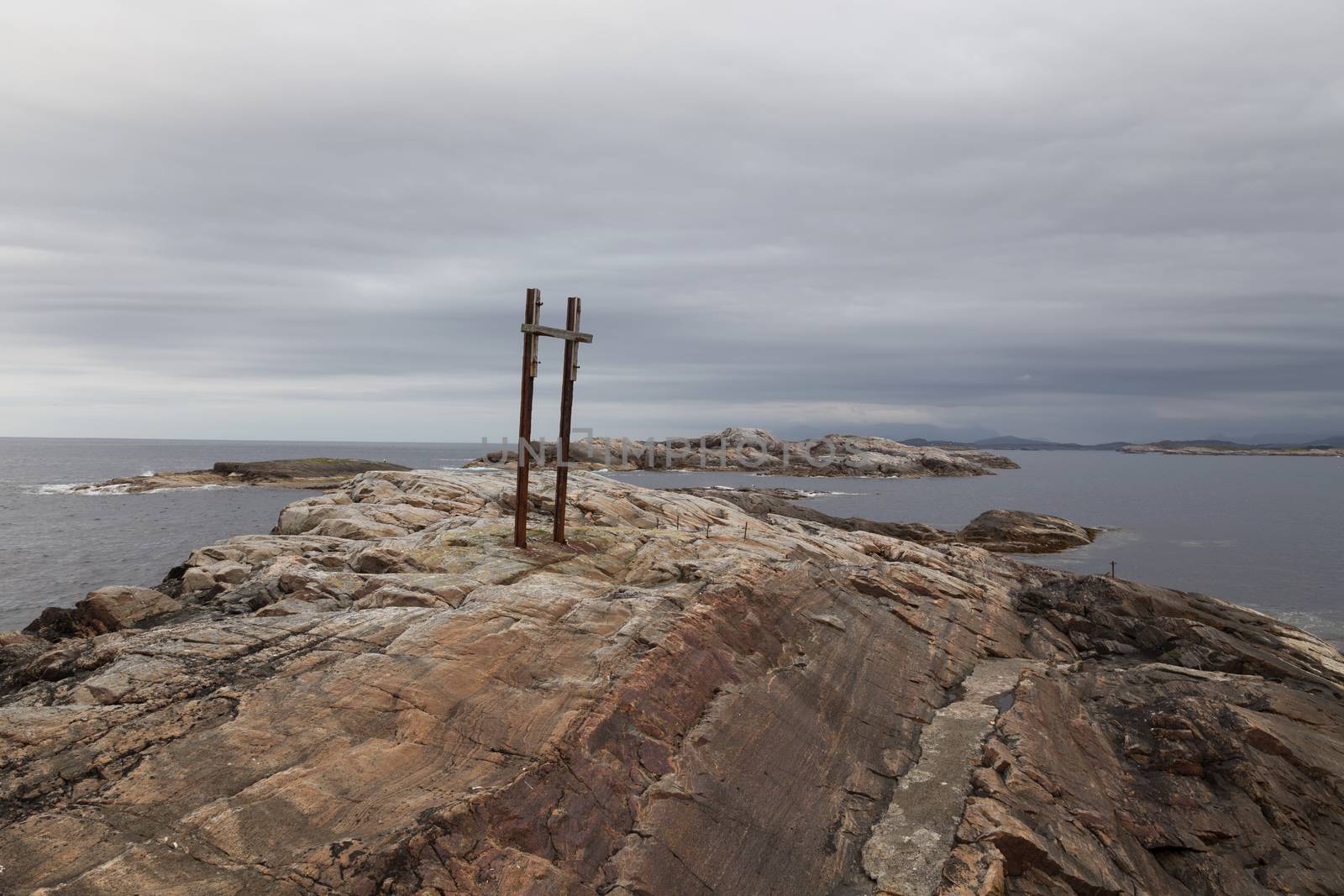 Norway island Averoy Nordic landscape North autumn picture