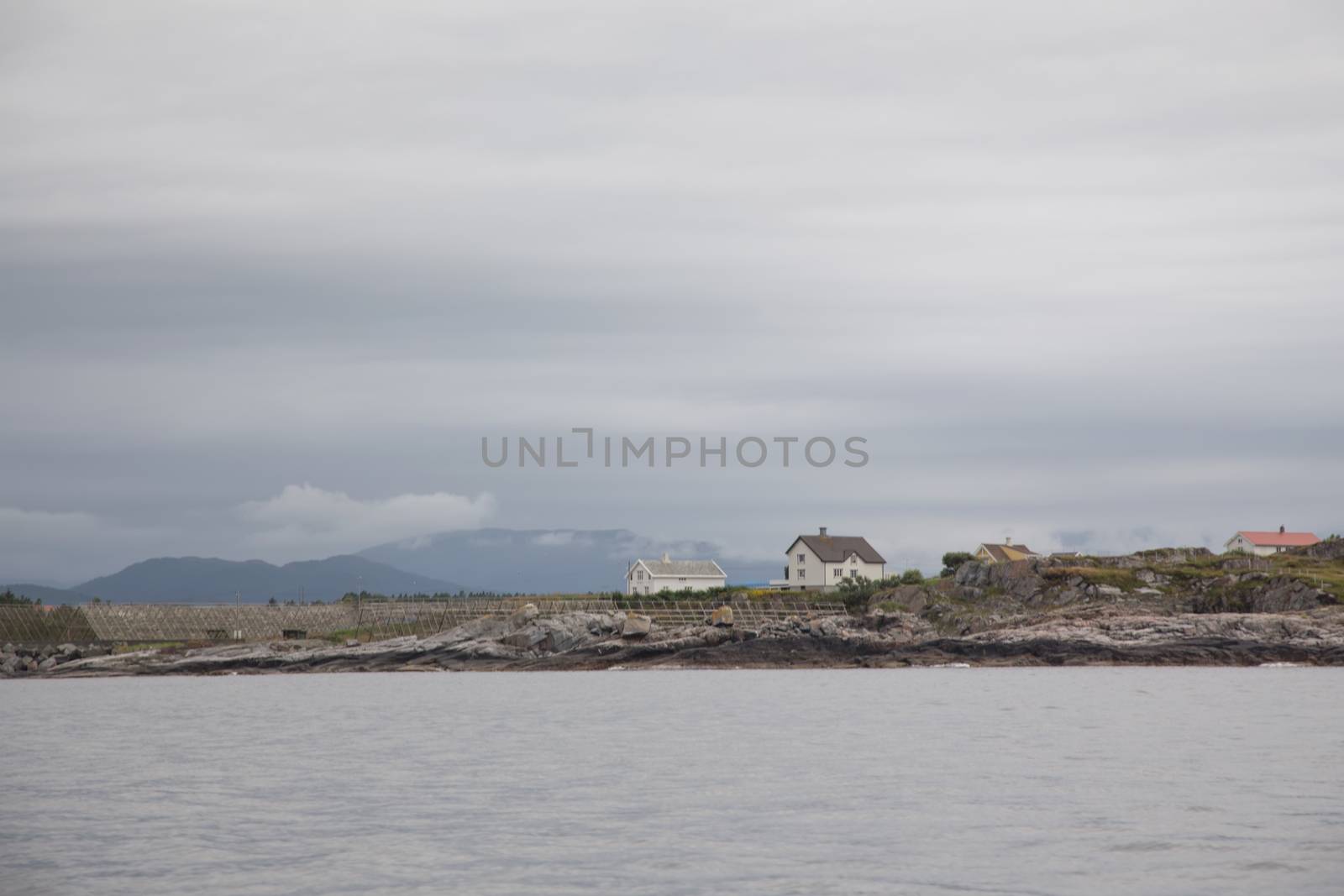 Norway island Averoy Nordic landscape North autumn picture