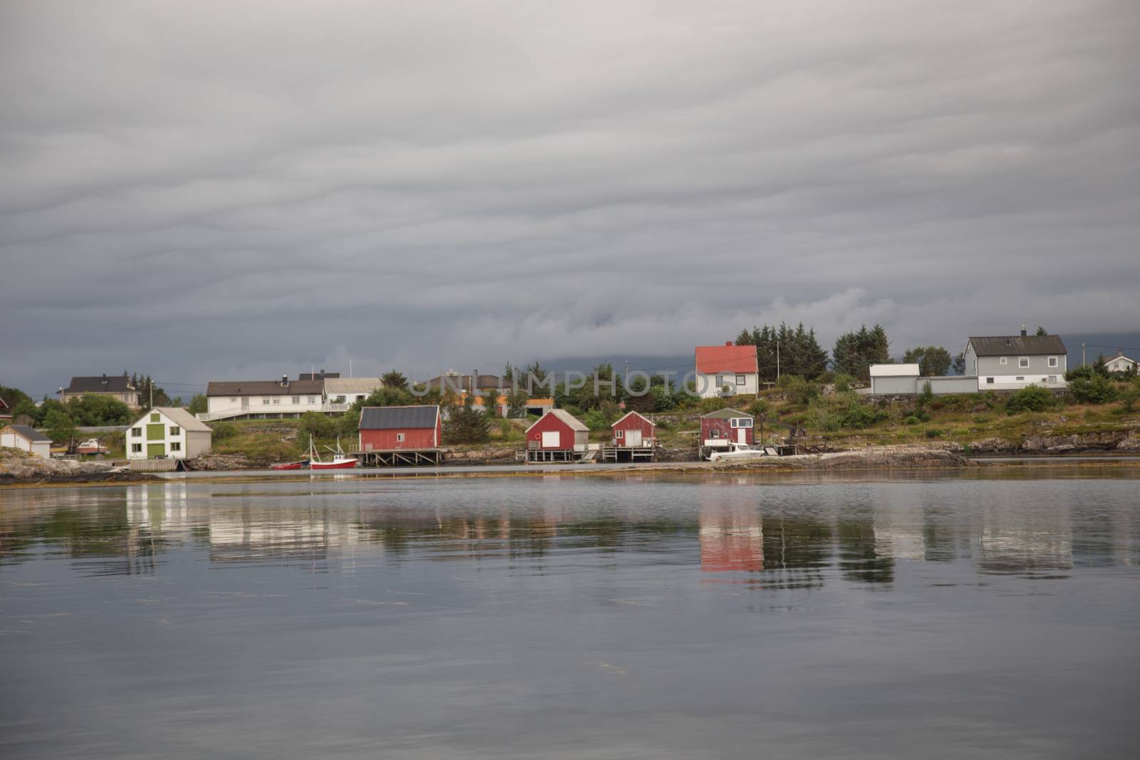 Norway island Averoy Nordic landscape North autumn picture