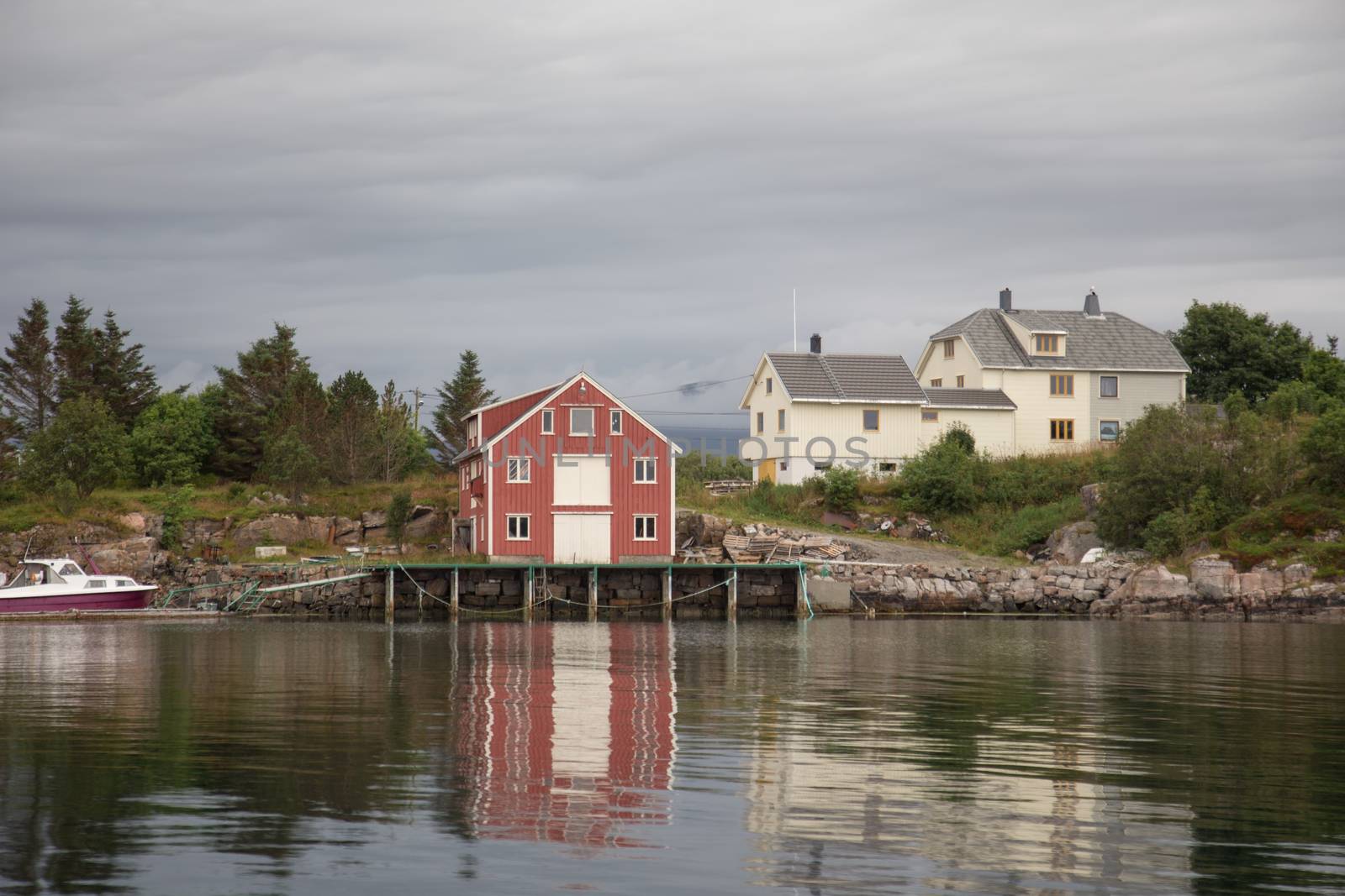 Norway island Averoy Nordic landscape North autumn picture