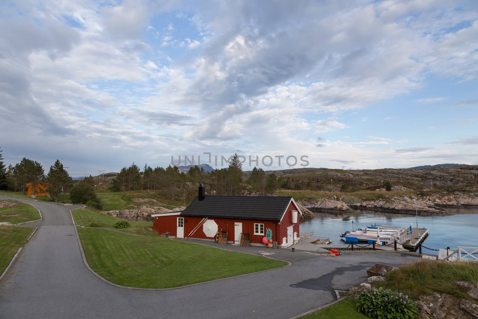 Norway island Averoy Nordic landscape North autumn picture