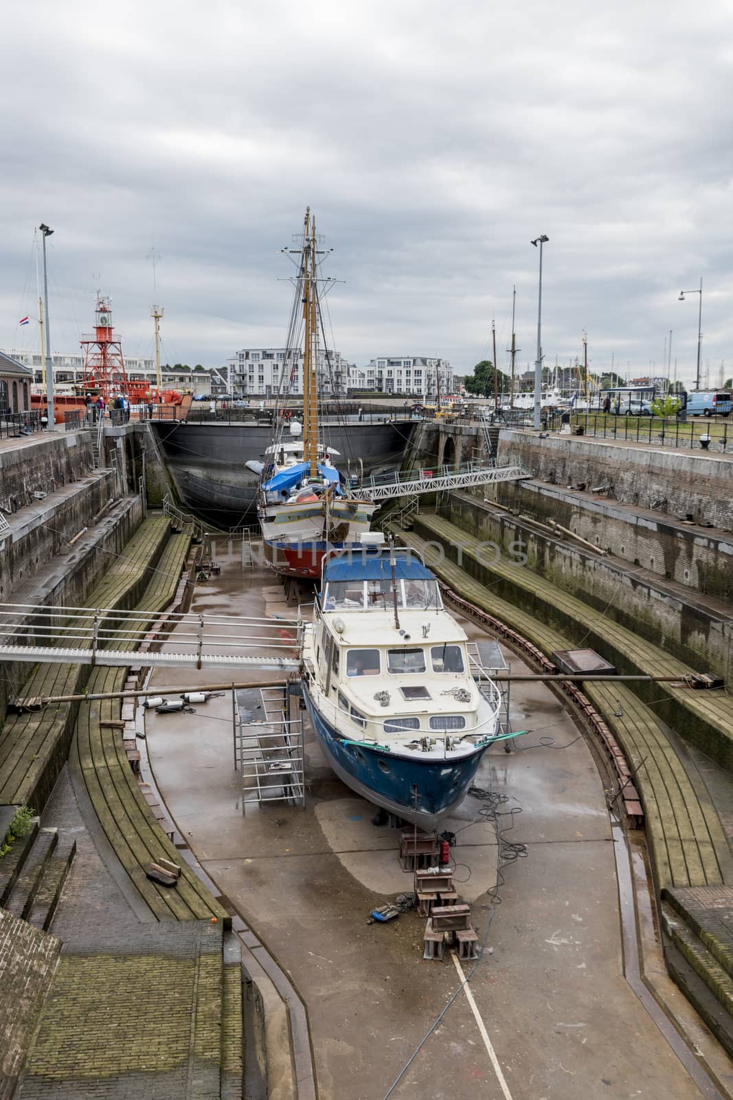 ship in the only working drydock in holland by compuinfoto