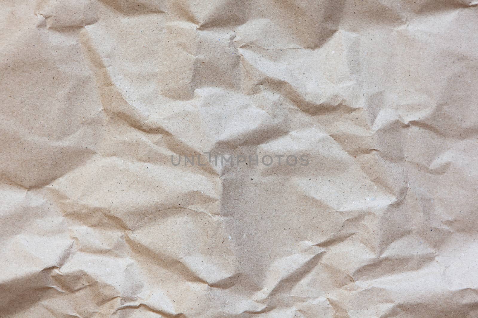 Abstract texture. Crumpled craft brown paper background. Copy sp by ALLUNEED