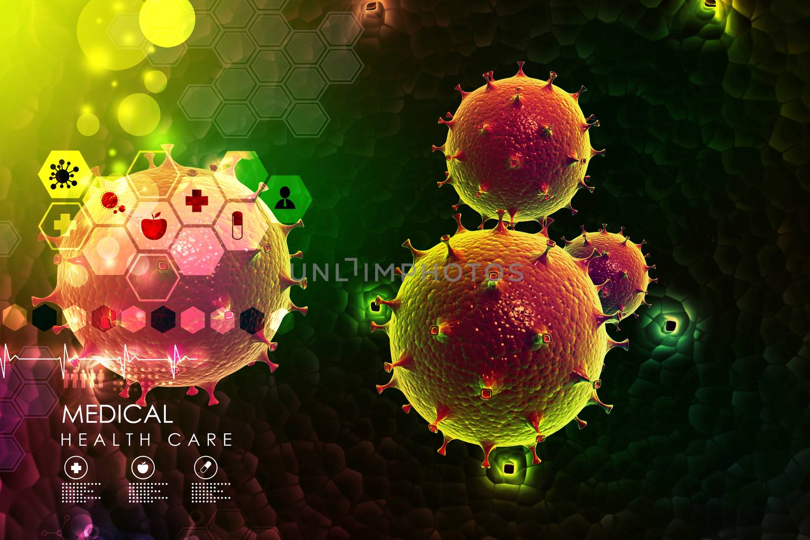 3d rendering of a virus by cuteimage