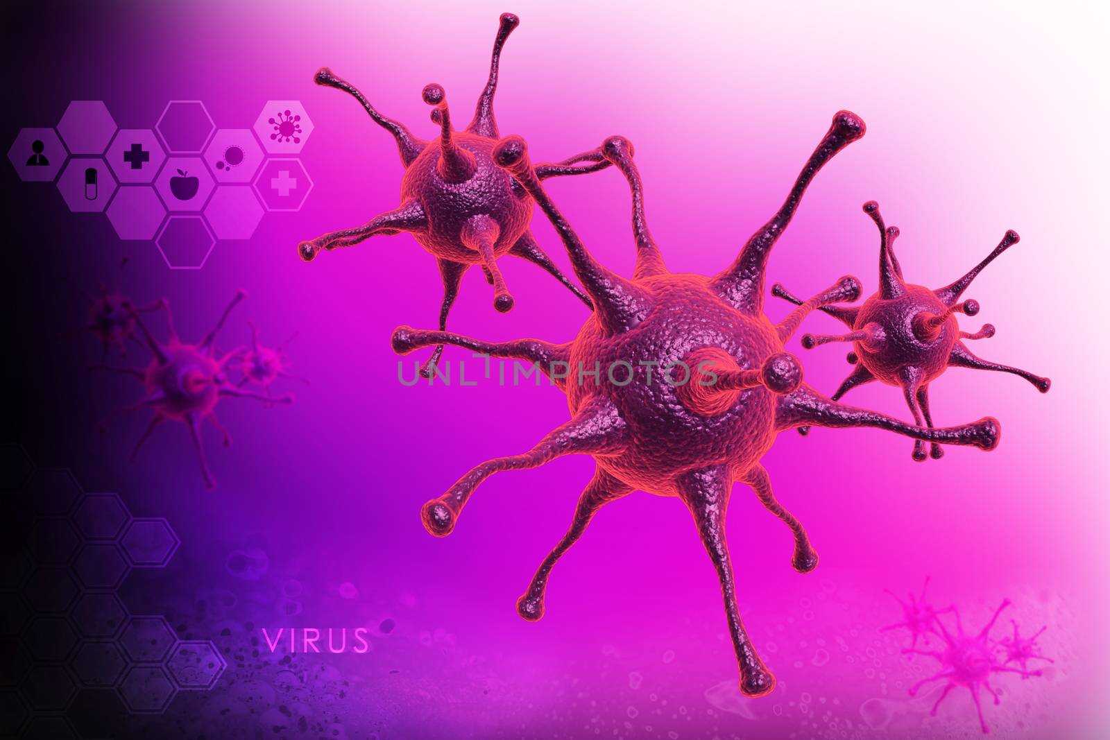 3d rendering of a virus by cuteimage