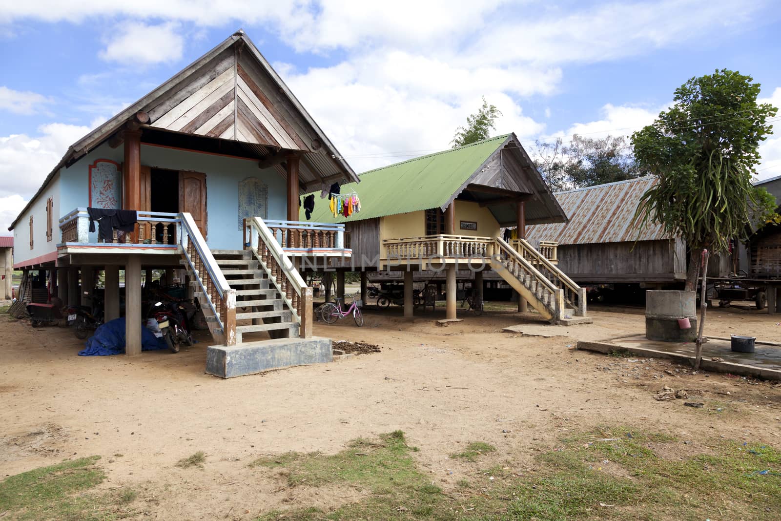 Traditional village in Dak Lak province in Vietnam