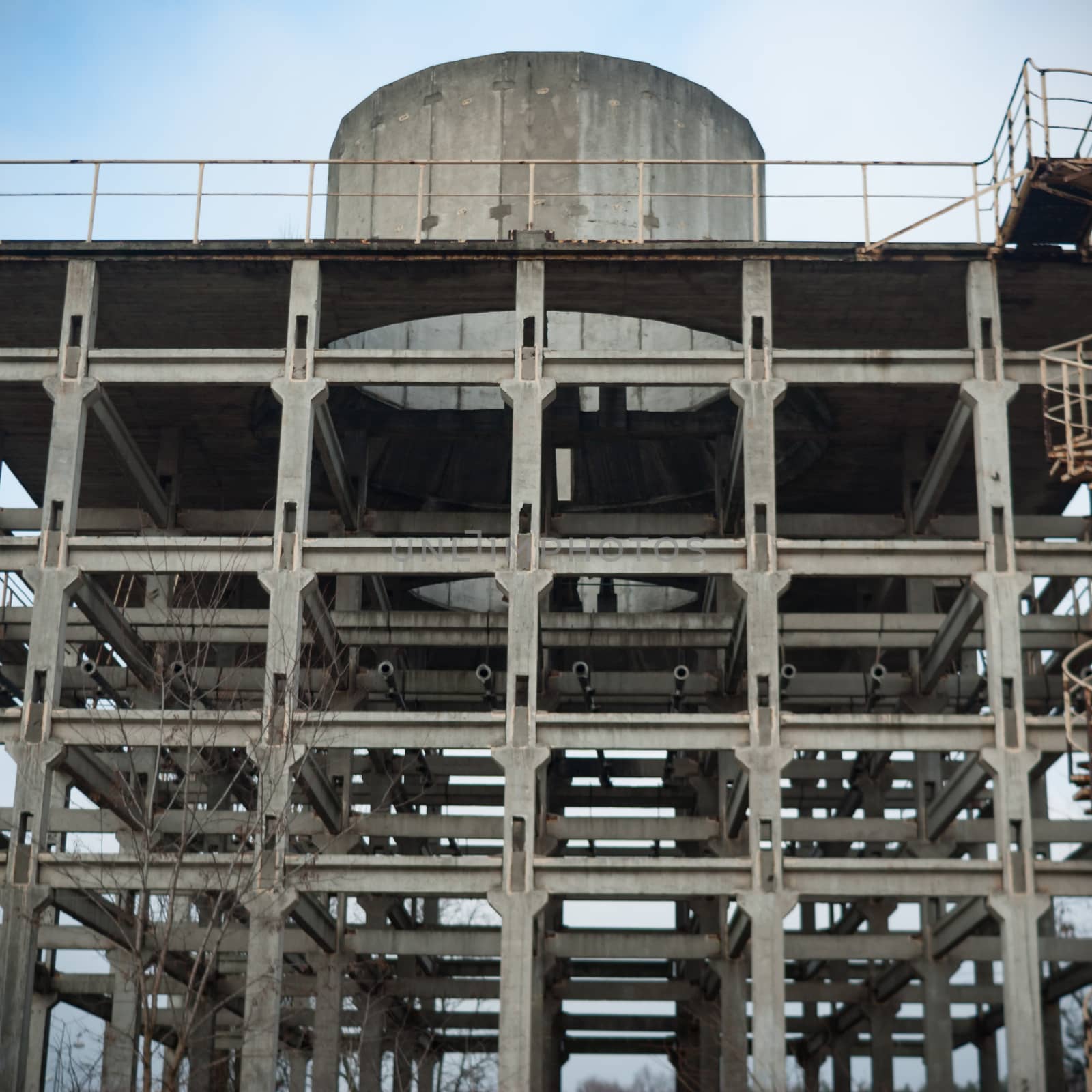 ruins of a very heavily polluted industrial factory, industrial series