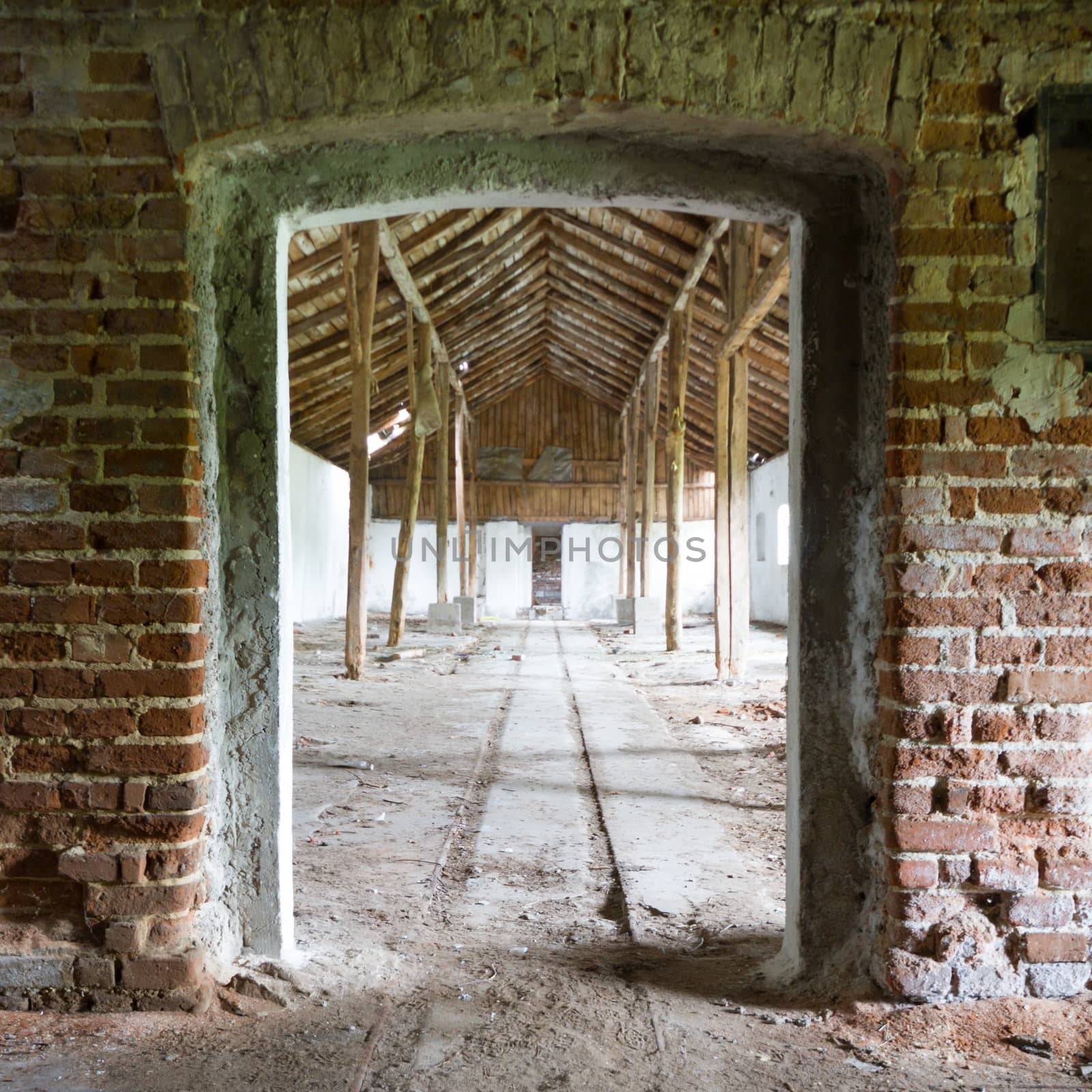 ruins of a very heavily polluted industrial factory, industrial series