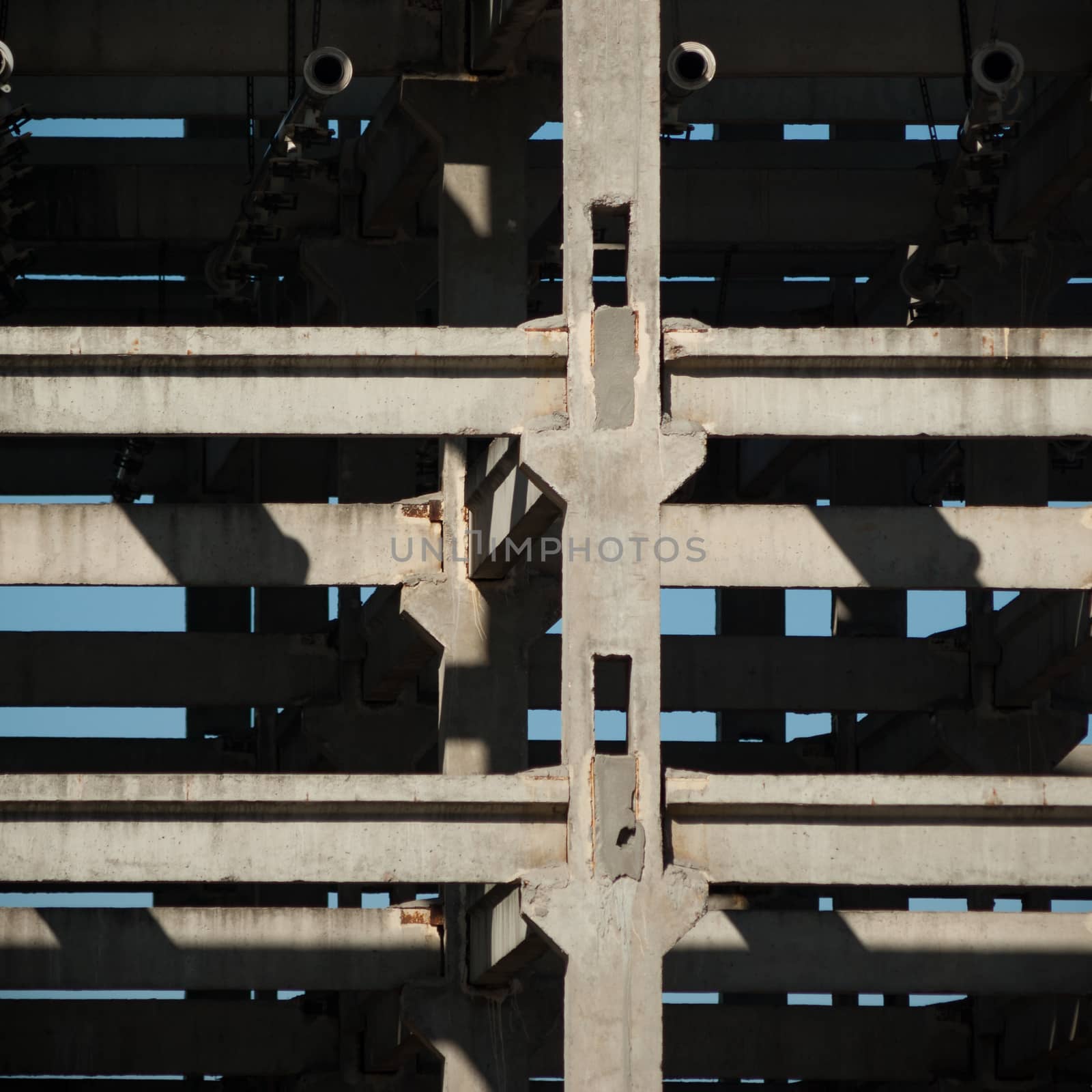 ruins of a very heavily polluted industrial factory, industrial series