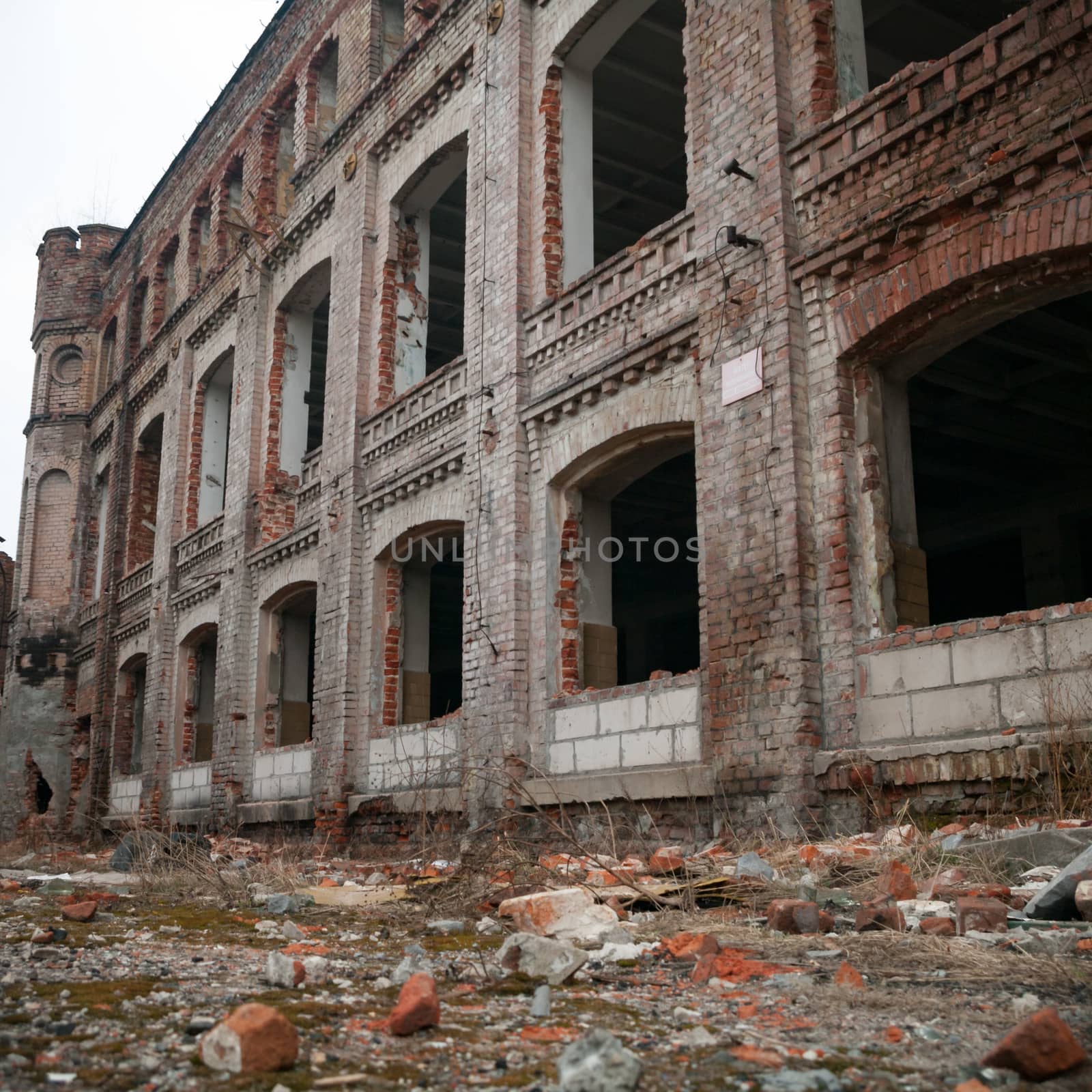 ruins of a very heavily polluted industrial factory, industrial series