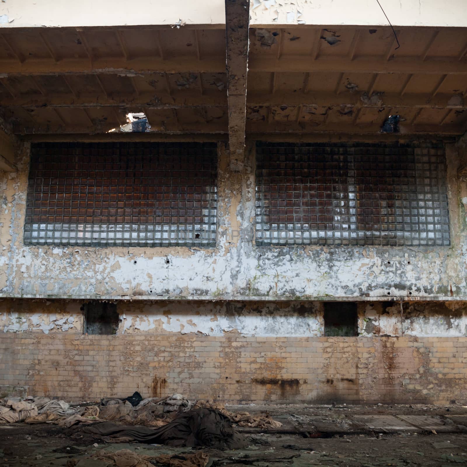 ruins of a very heavily polluted industrial factory, industrial series