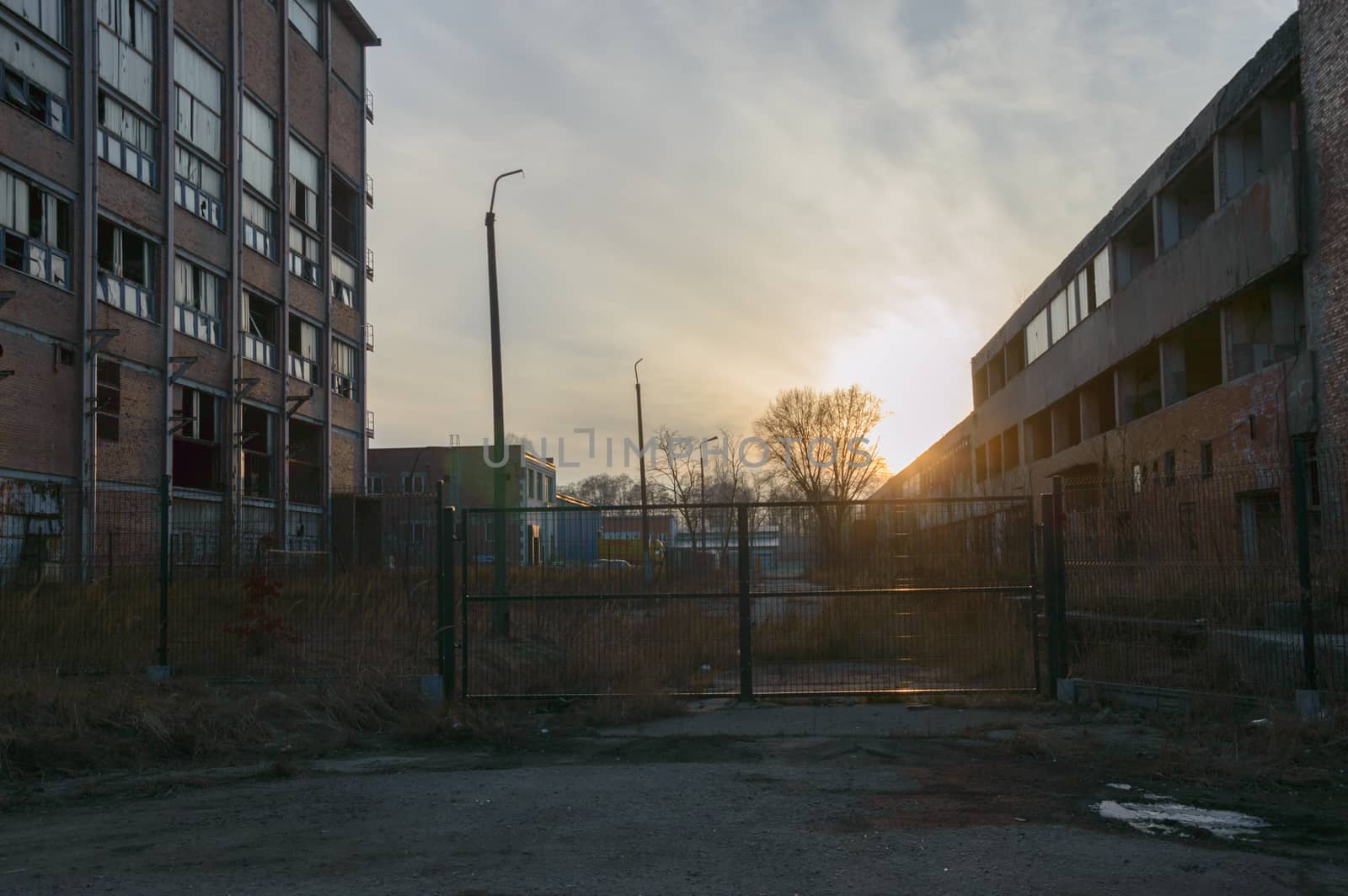 ruins of a very heavily polluted industrial factory, industrial series