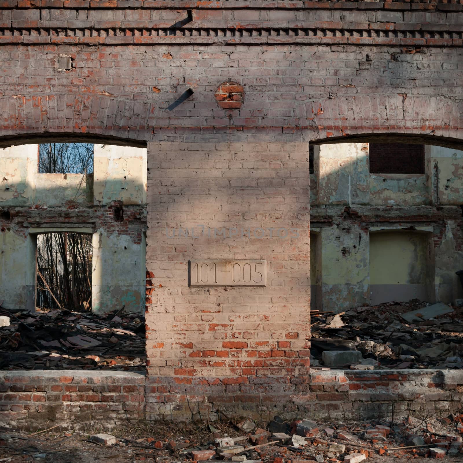 ruins of a very heavily polluted industrial factory, industrial series