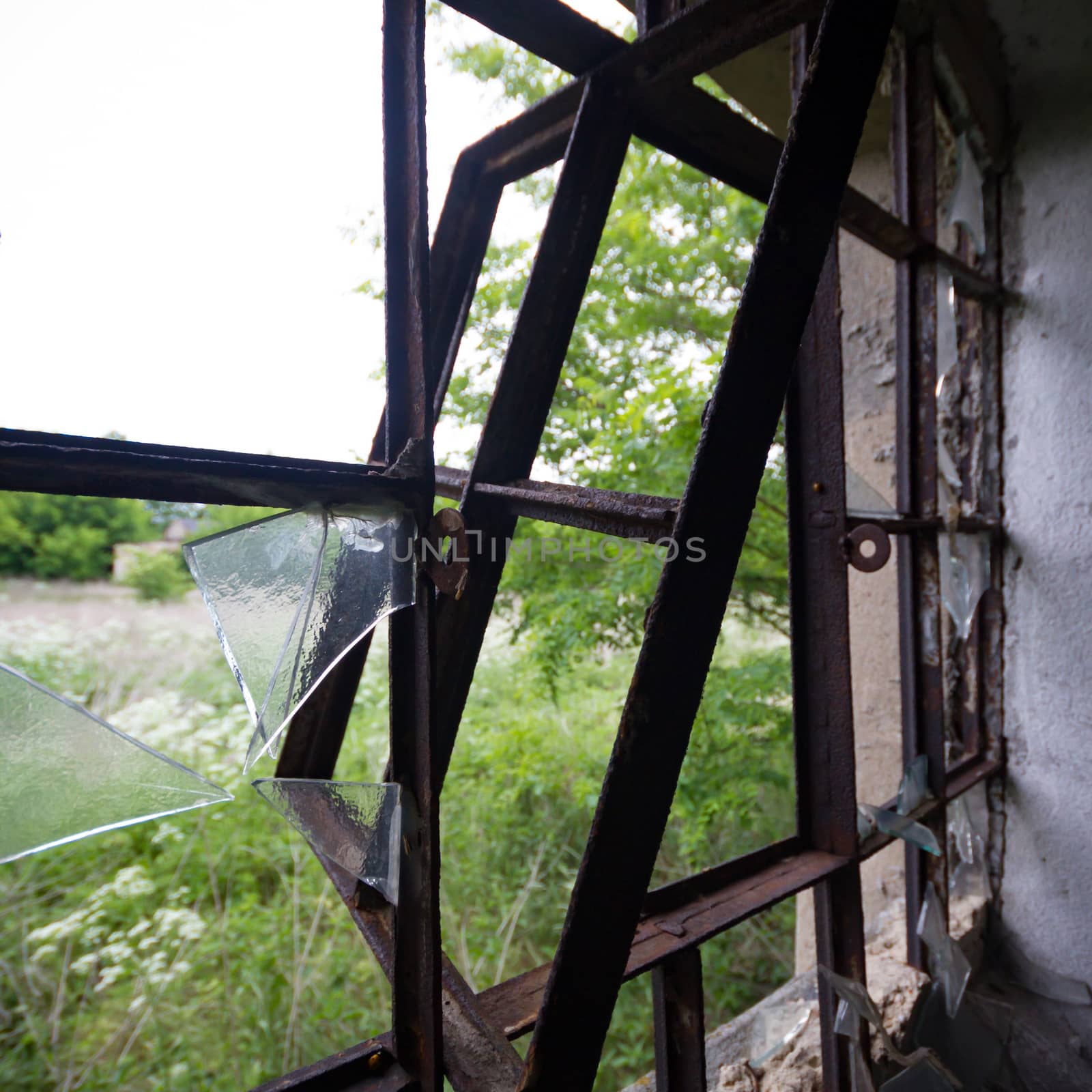 ruins of a very heavily polluted industrial factory, industrial series