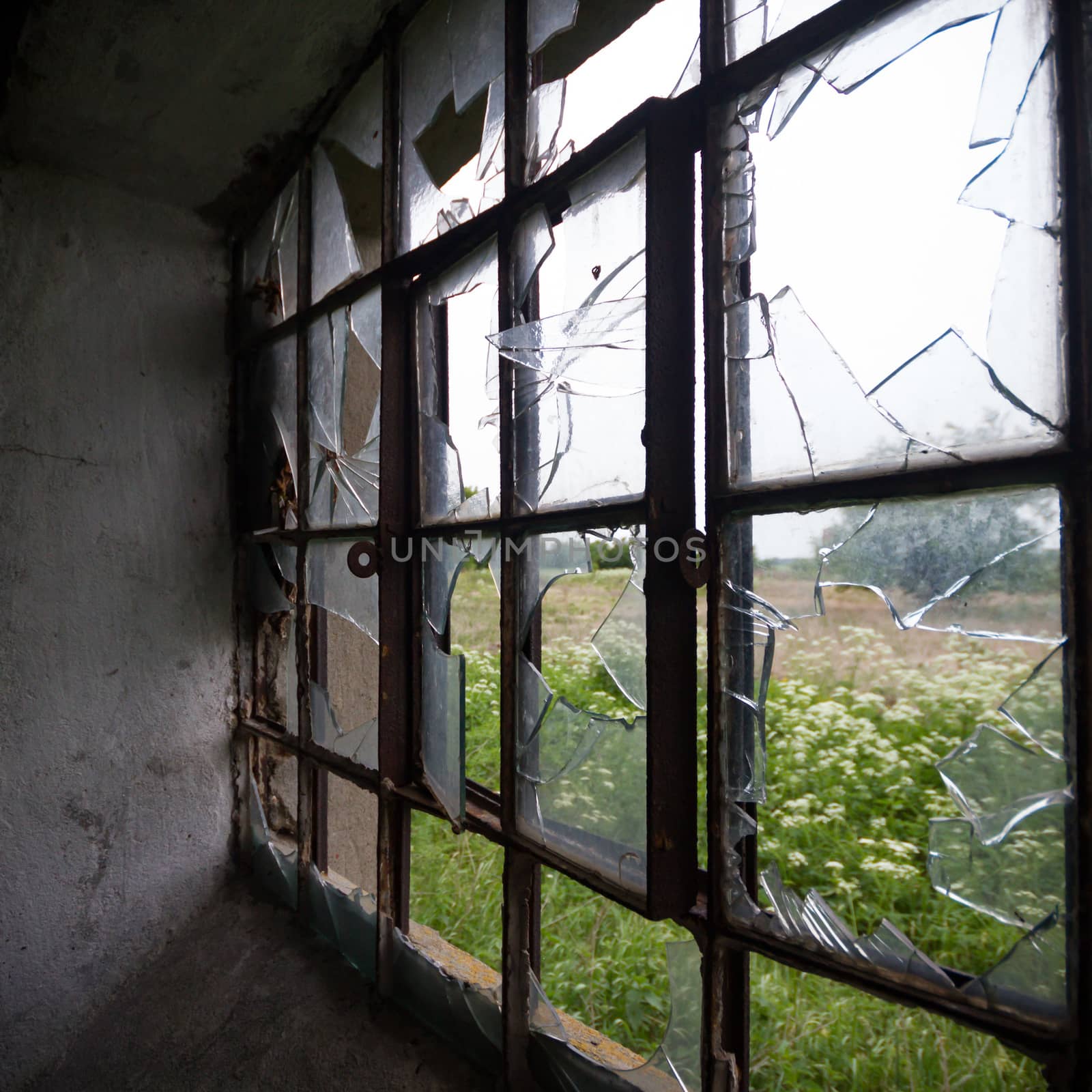 ruins of a very heavily polluted industrial factory, industrial series