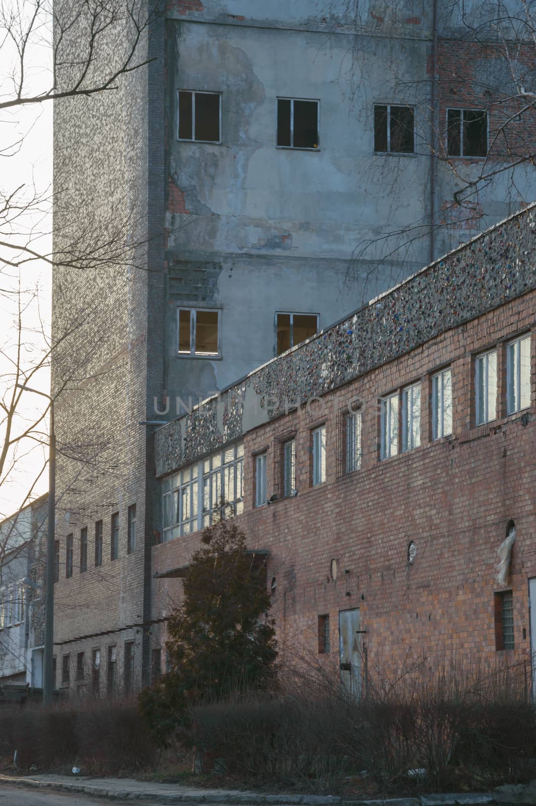 ruins of a very heavily polluted industrial factory, industrial series