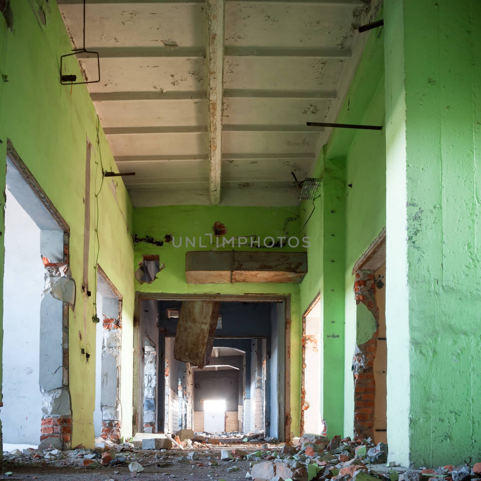 ruins of a very heavily polluted industrial factory, industrial series