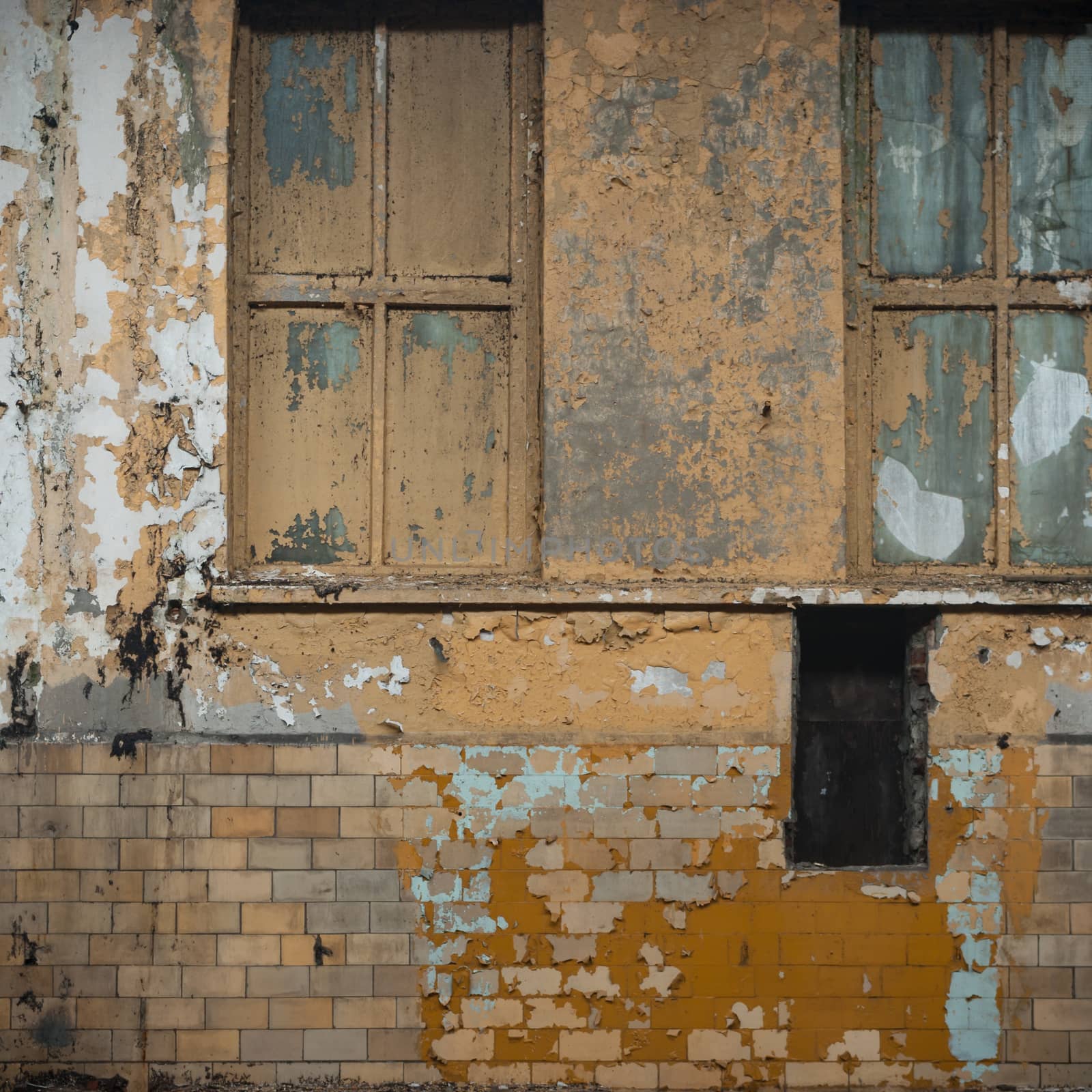 ruins of a very heavily polluted industrial factory, industrial series