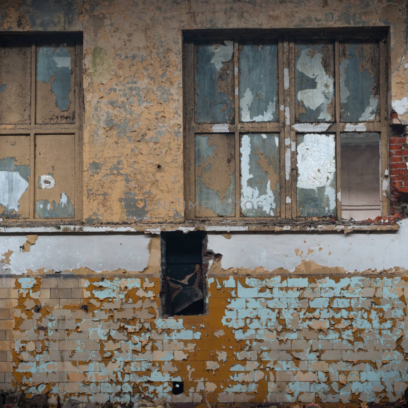 ruins of a very heavily polluted industrial factory, industrial series