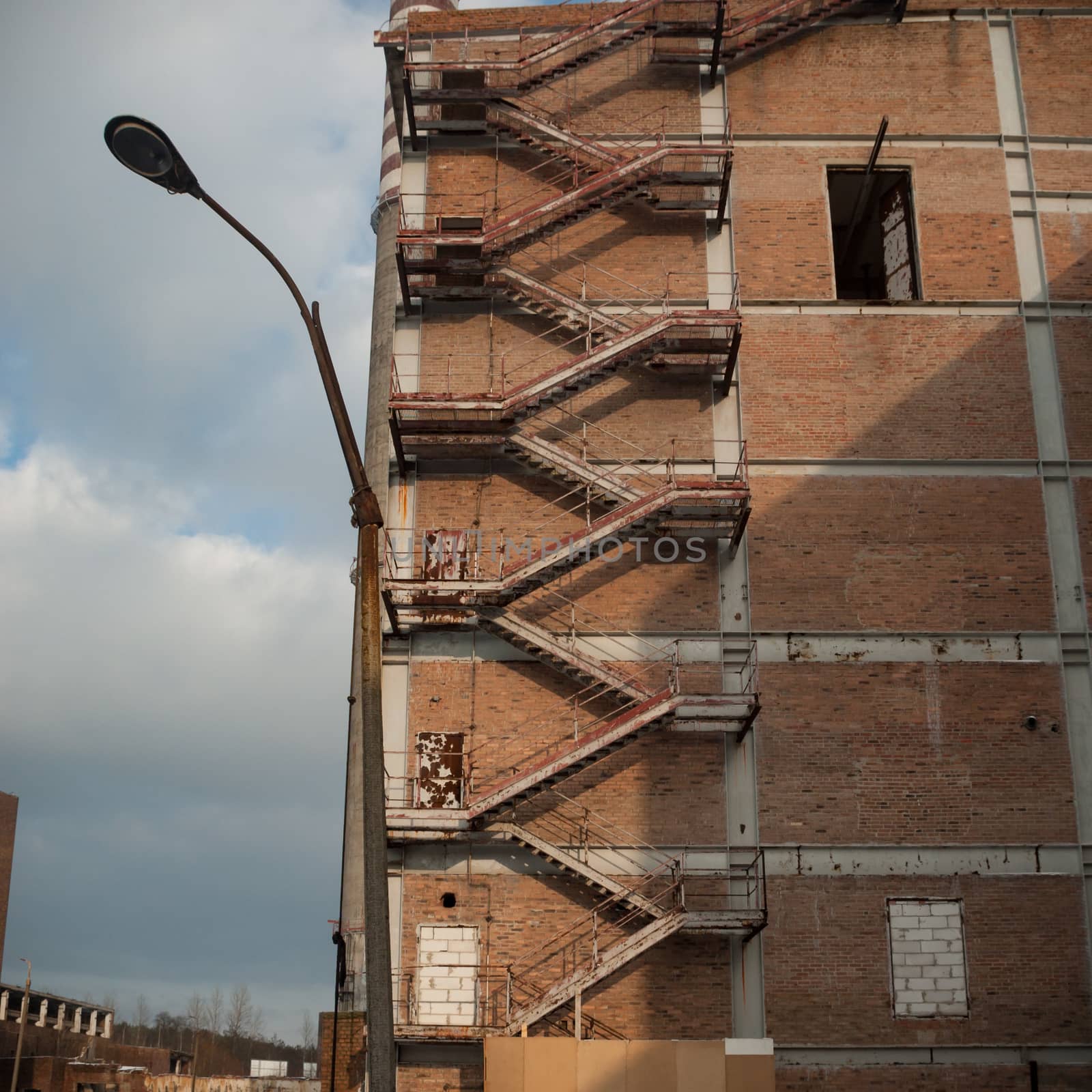 ruins of a very heavily polluted industrial factory, industrial series