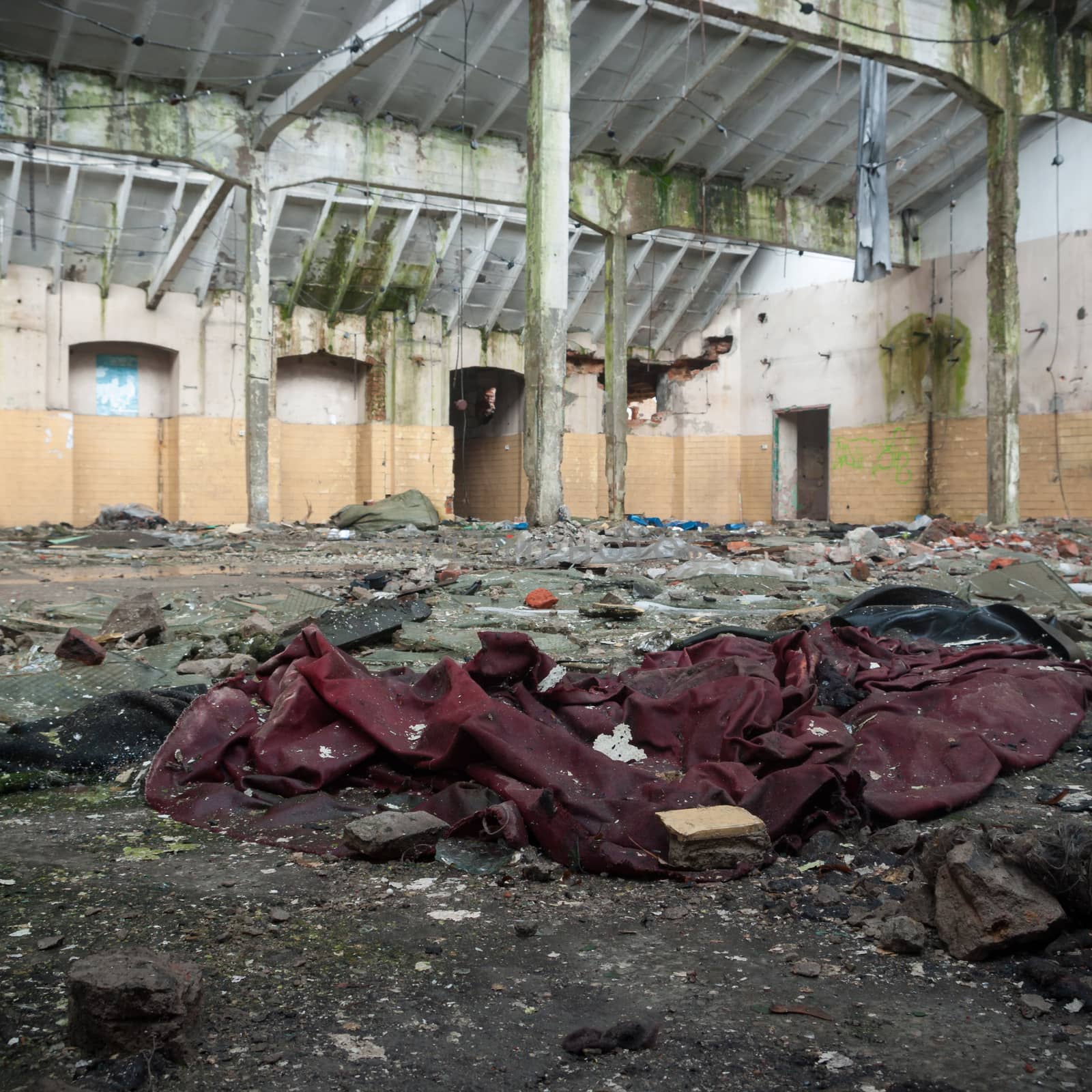 ruins of a very heavily polluted industrial factory, industrial series