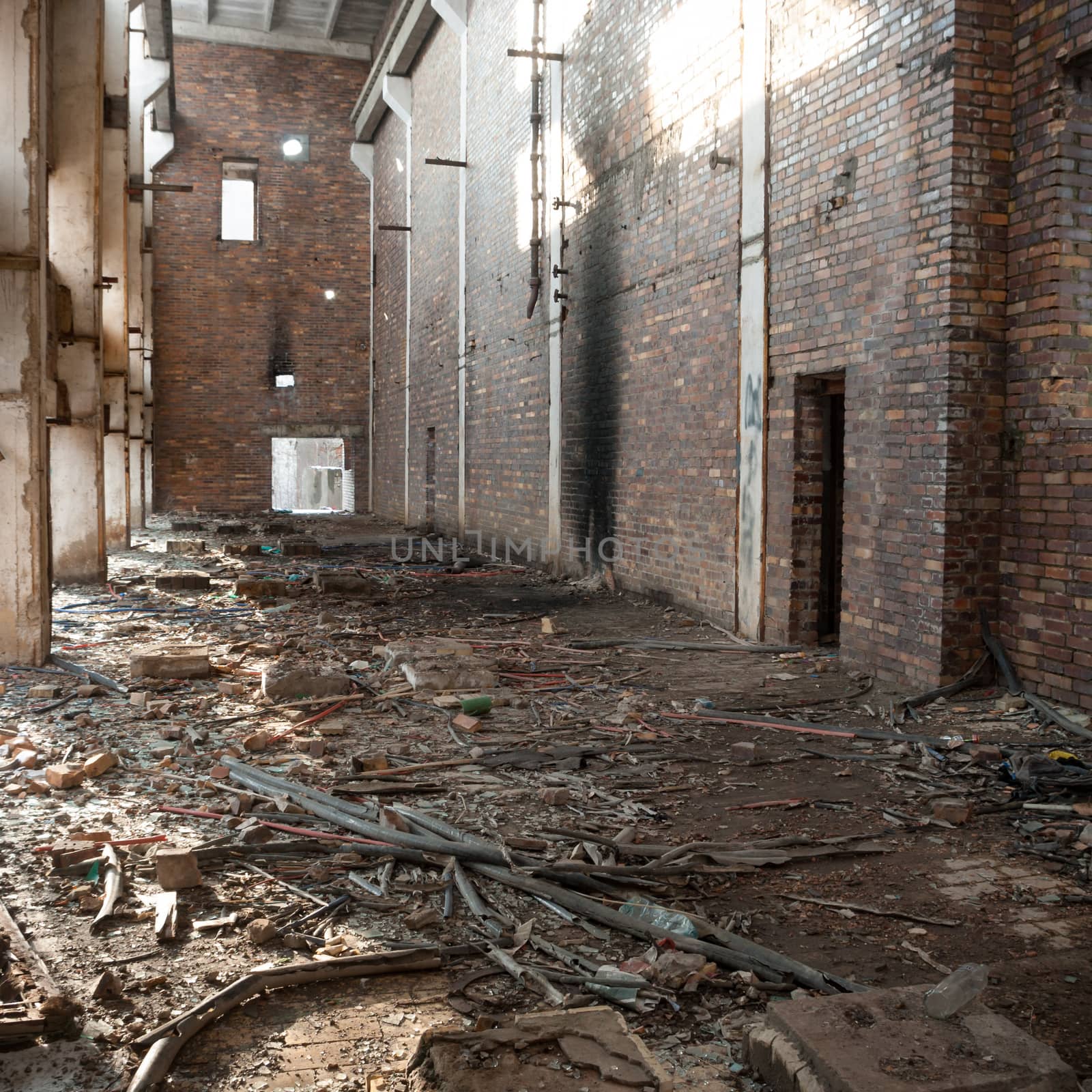 ruins of a very heavily polluted industrial factory, industrial series