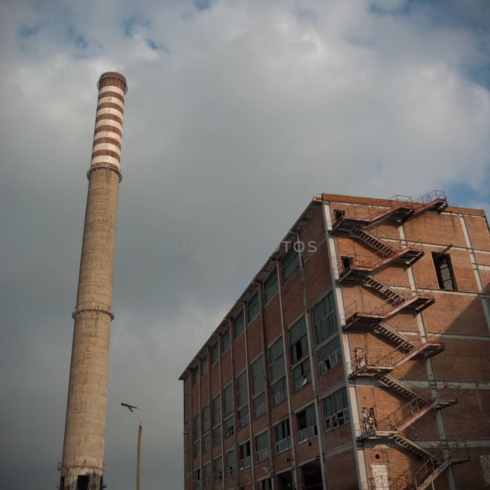 ruins of a very heavily polluted industrial factory, industrial series