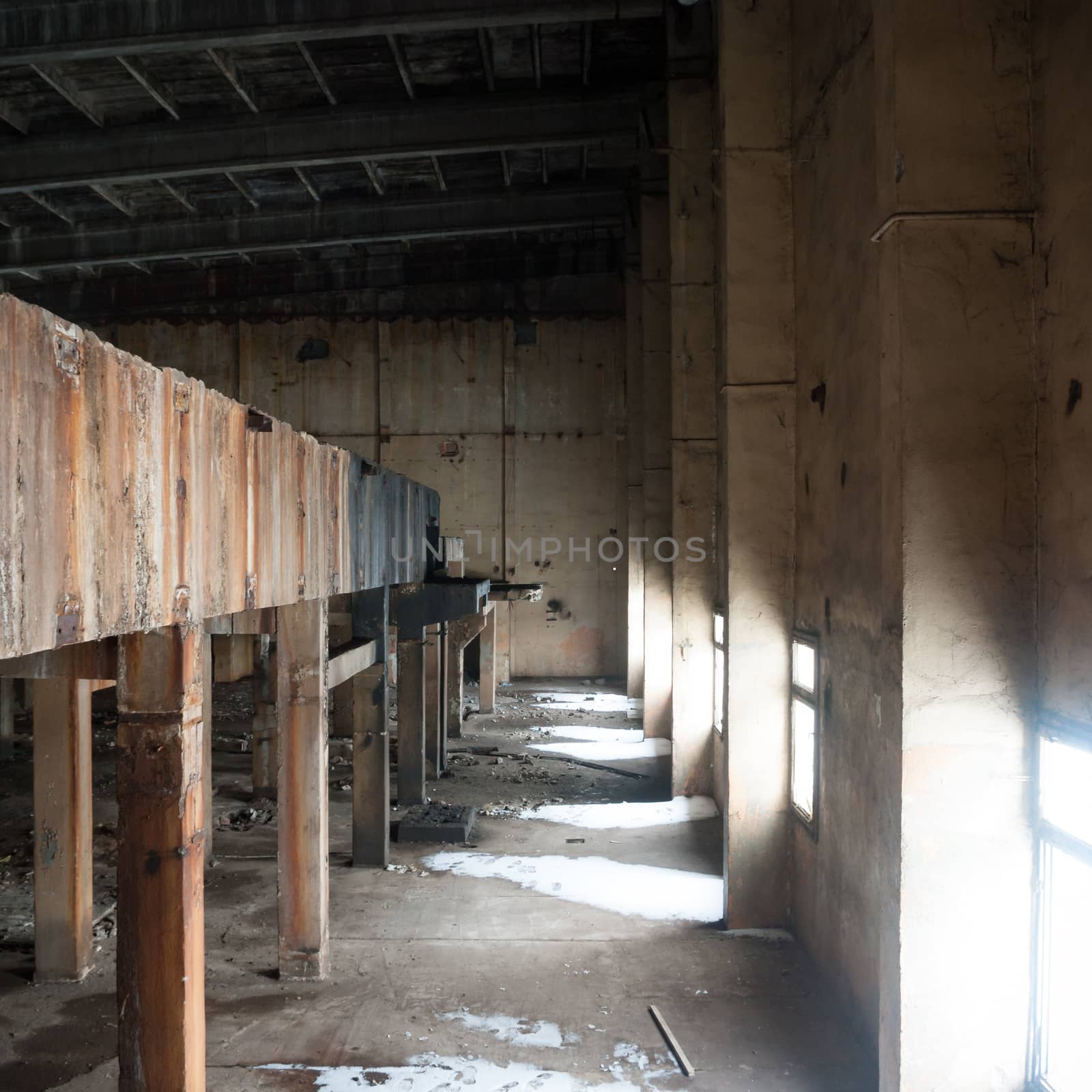 ruins of a very heavily polluted industrial factory, industrial series