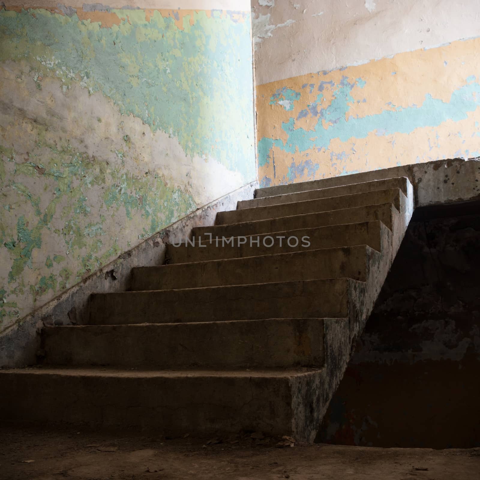 ruins of a very heavily polluted industrial factory, industrial series