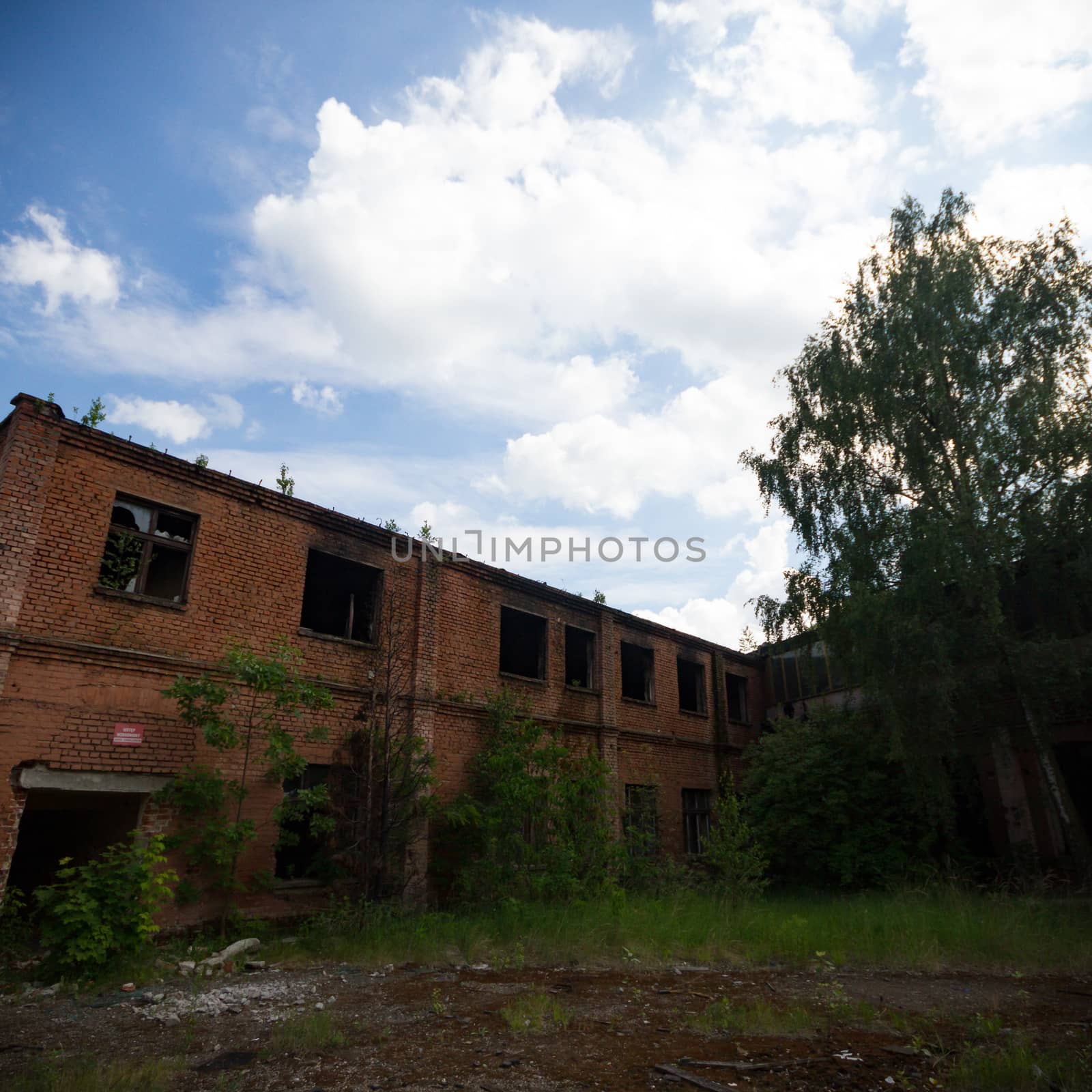 ruins of a very heavily polluted industrial factory, industrial series