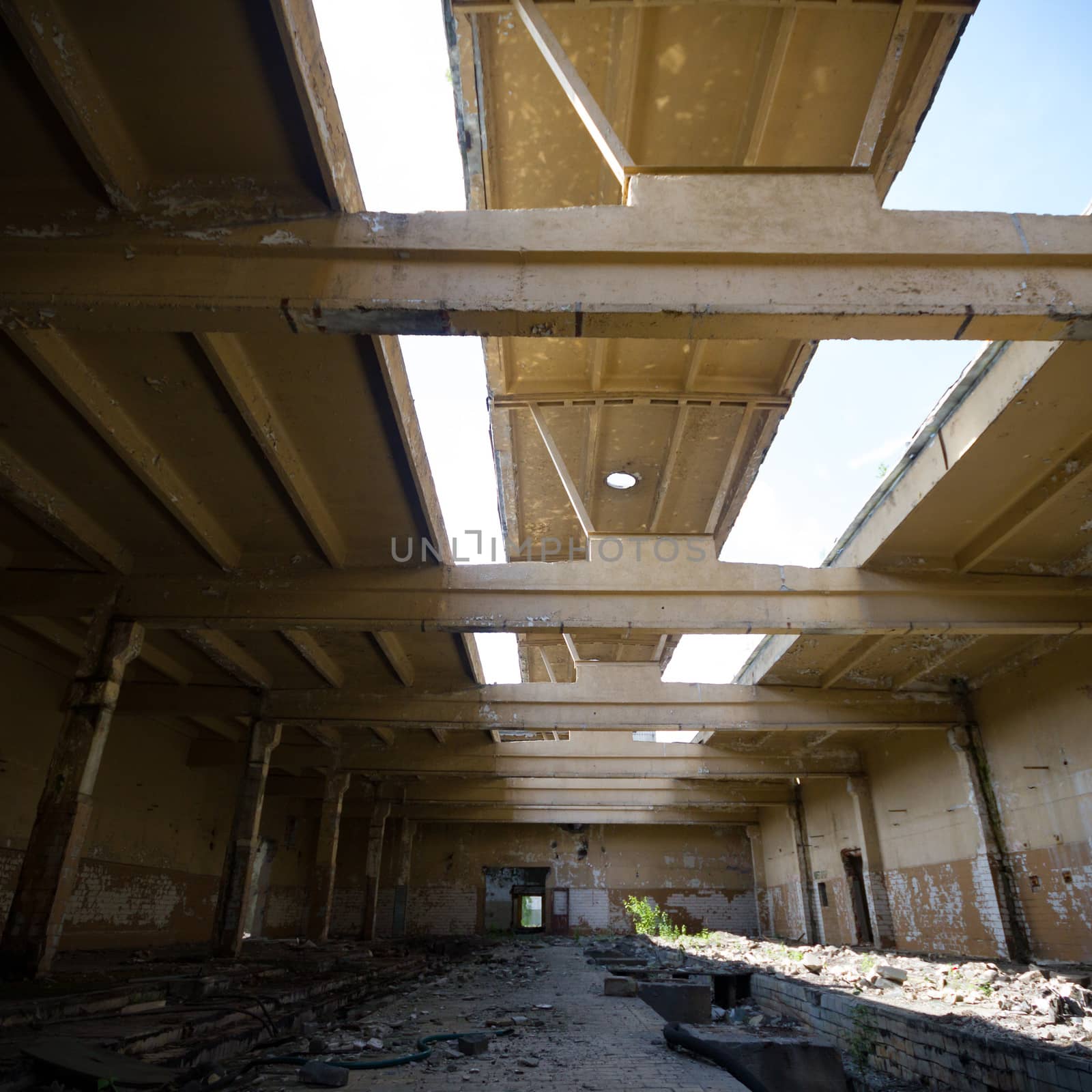 ruins of a very heavily polluted industrial factory, industrial series