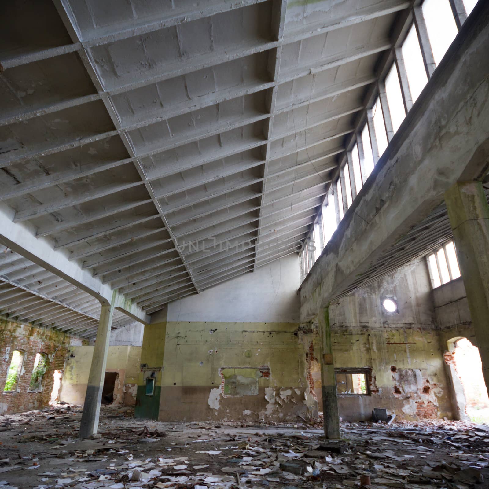 ruins of a very heavily polluted industrial factory, industrial series