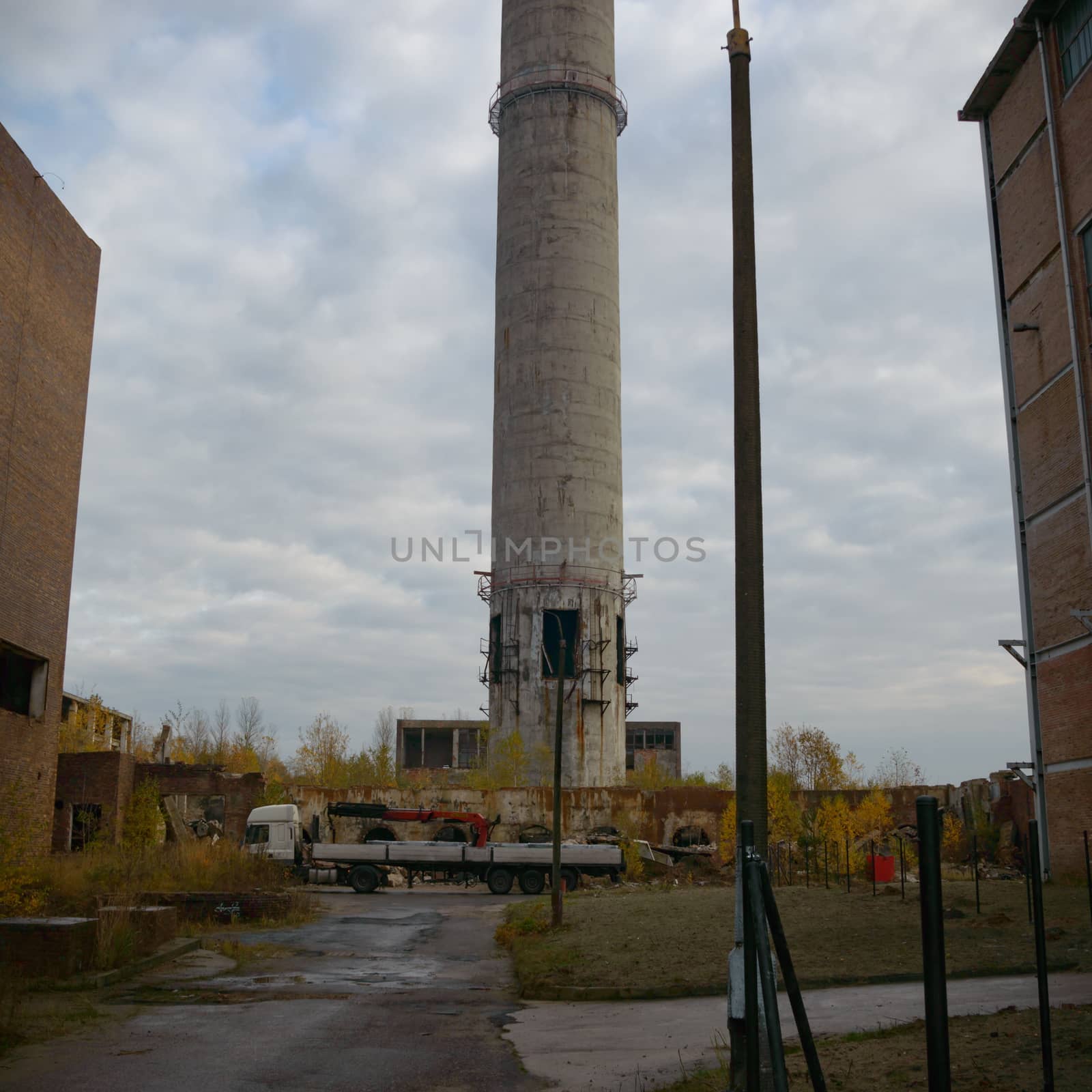 ruins of a very heavily polluted industrial factory, industrial series