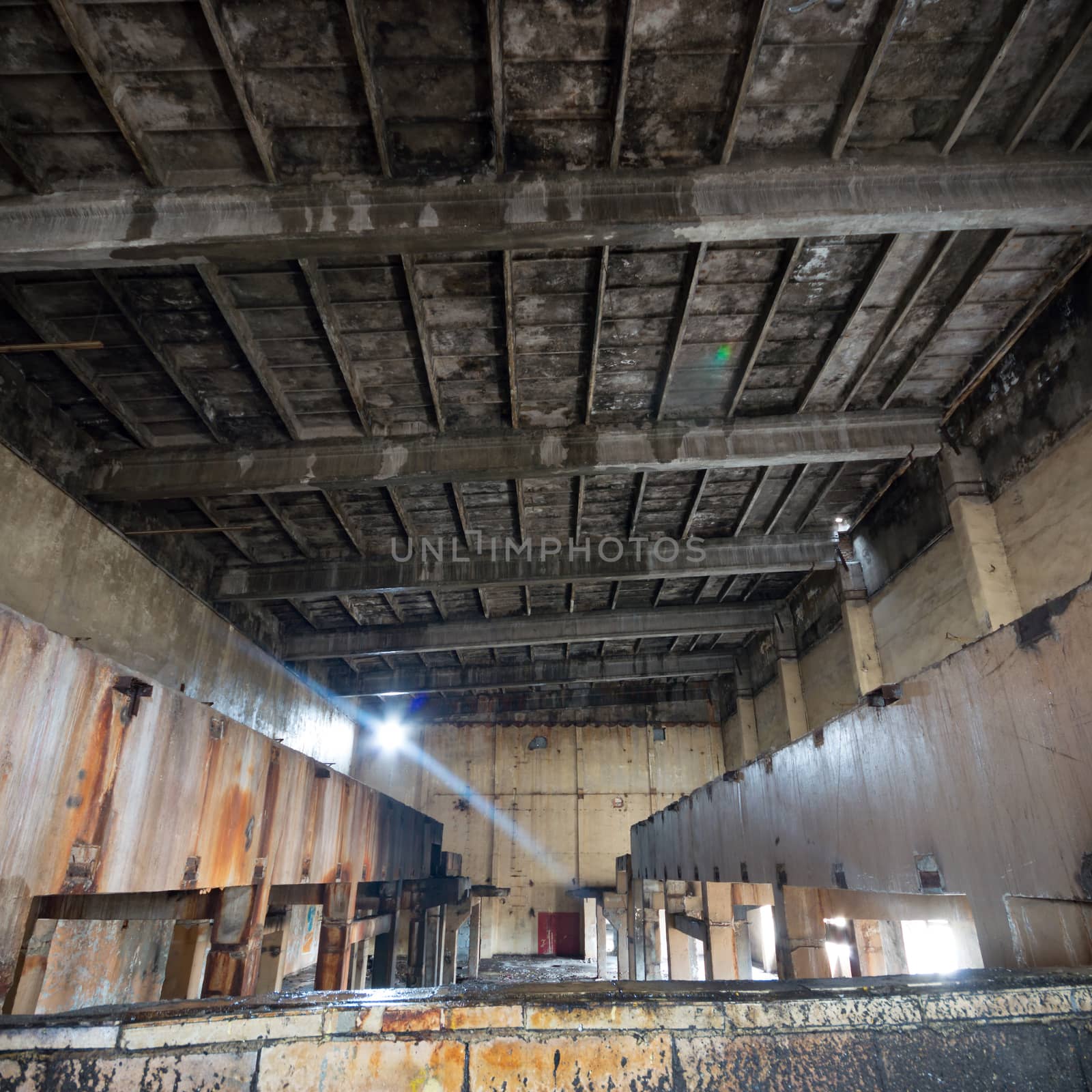 ruins of a very heavily polluted industrial factory, industrial series