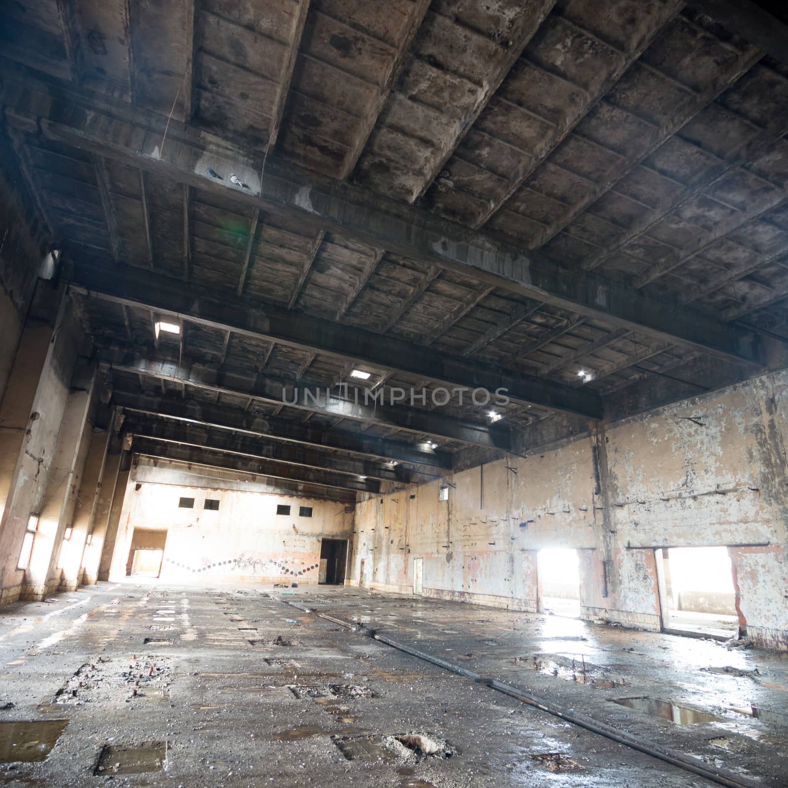 ruins of a very heavily polluted industrial factory, industrial series