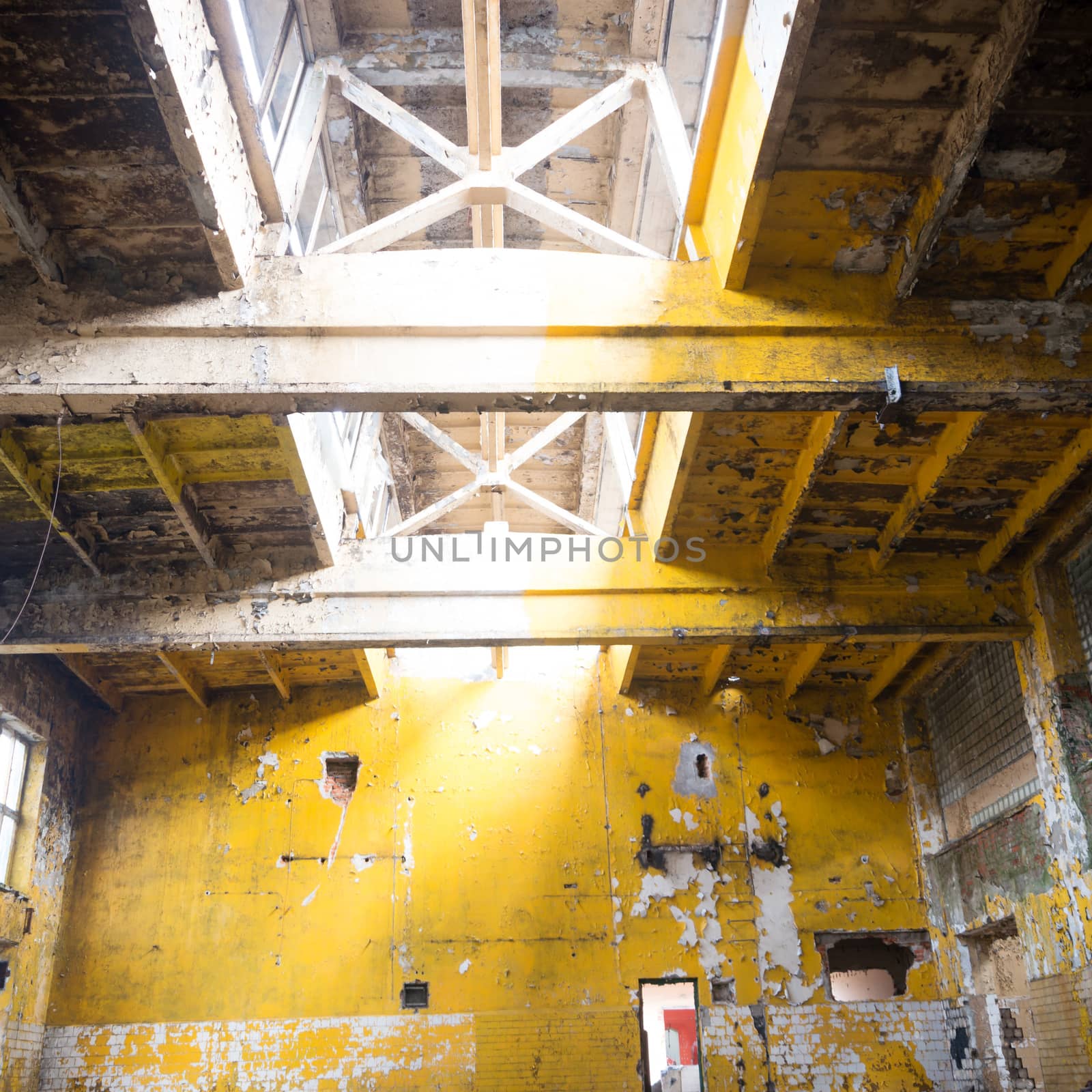 ruins of a very heavily polluted industrial factory, industrial series